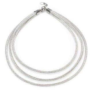 DINE 'N' Dance 3 rhg. Collier Glitzer Länge 45+5cm Modeschmuck