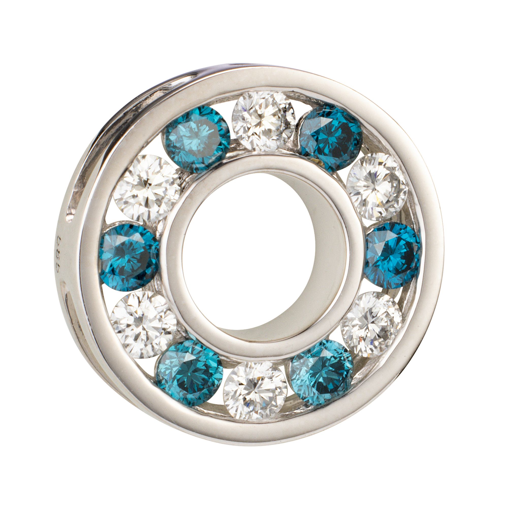 GOLDSCHMUCK FÜR MICH Anhänger 12 Brillanten zus. ca. 0,50ct Weißgold 585