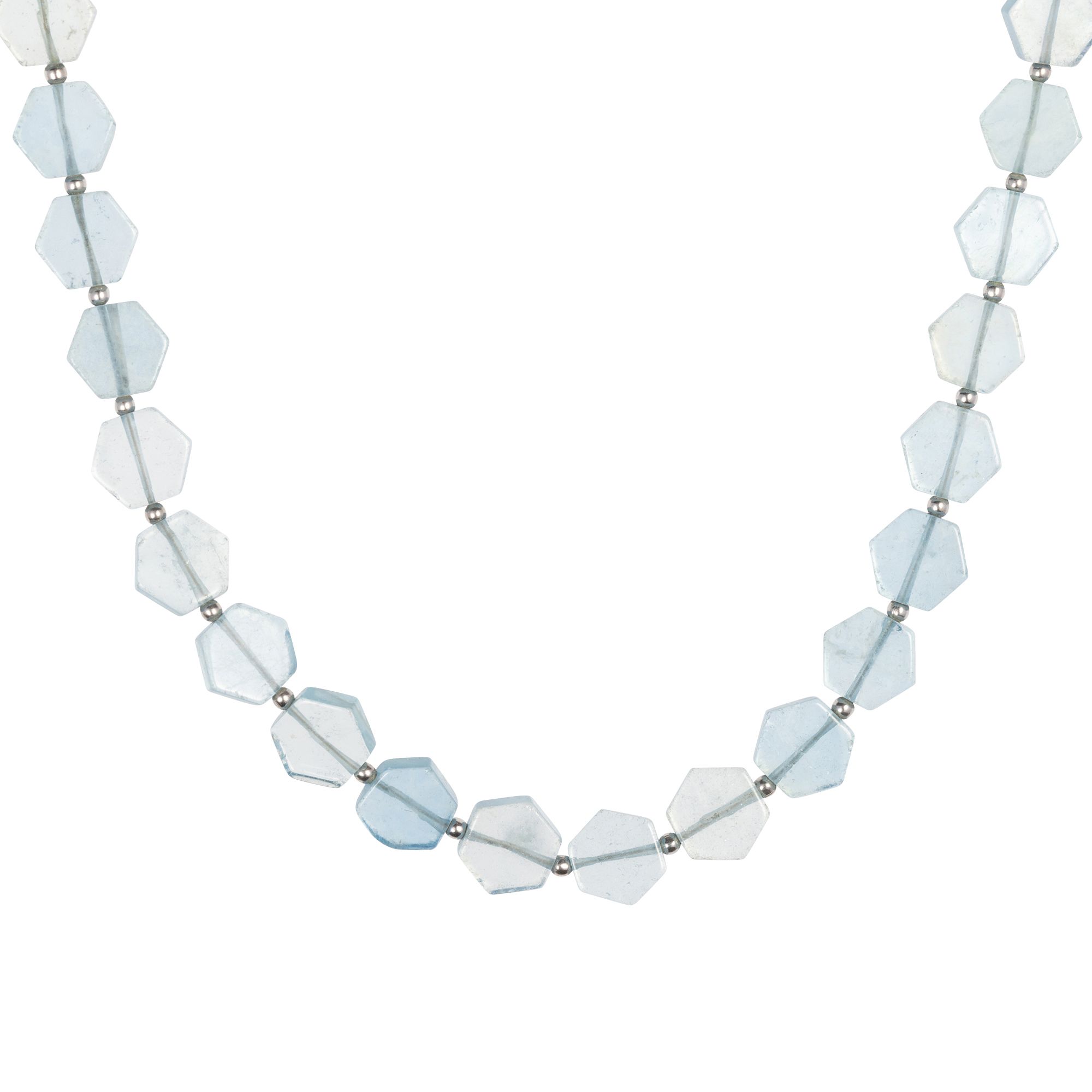 ROYELLE Aquamarin Collier zus. ca. 50,00ct Silber 925