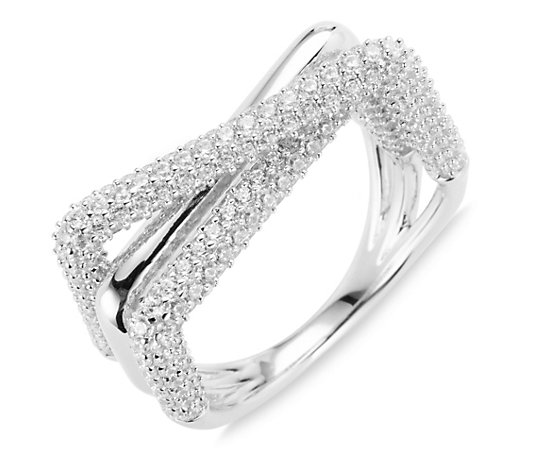 DIAMONIQUE® Ring = 3,04ct Brillantschliff Silber rhodiniert