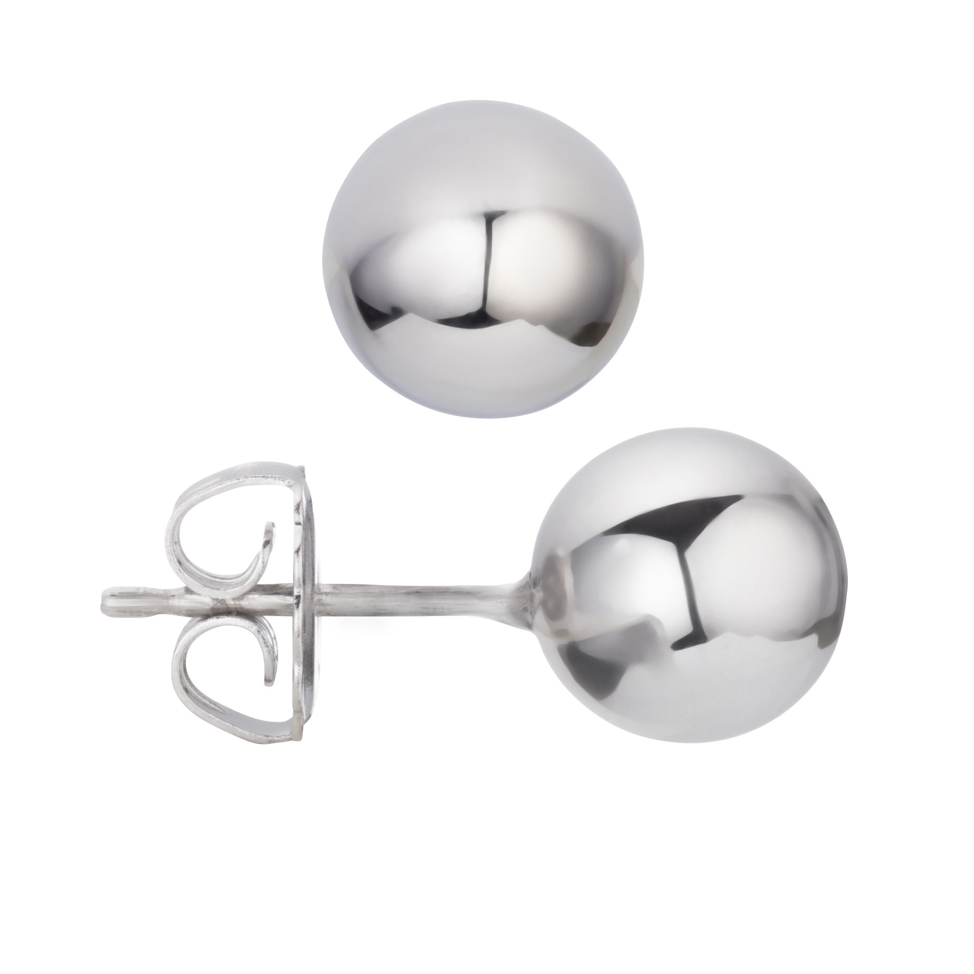 SILVER STYLE Ohrstecker poliert/diamantiert mind. 1,5g Silber rhodiniert