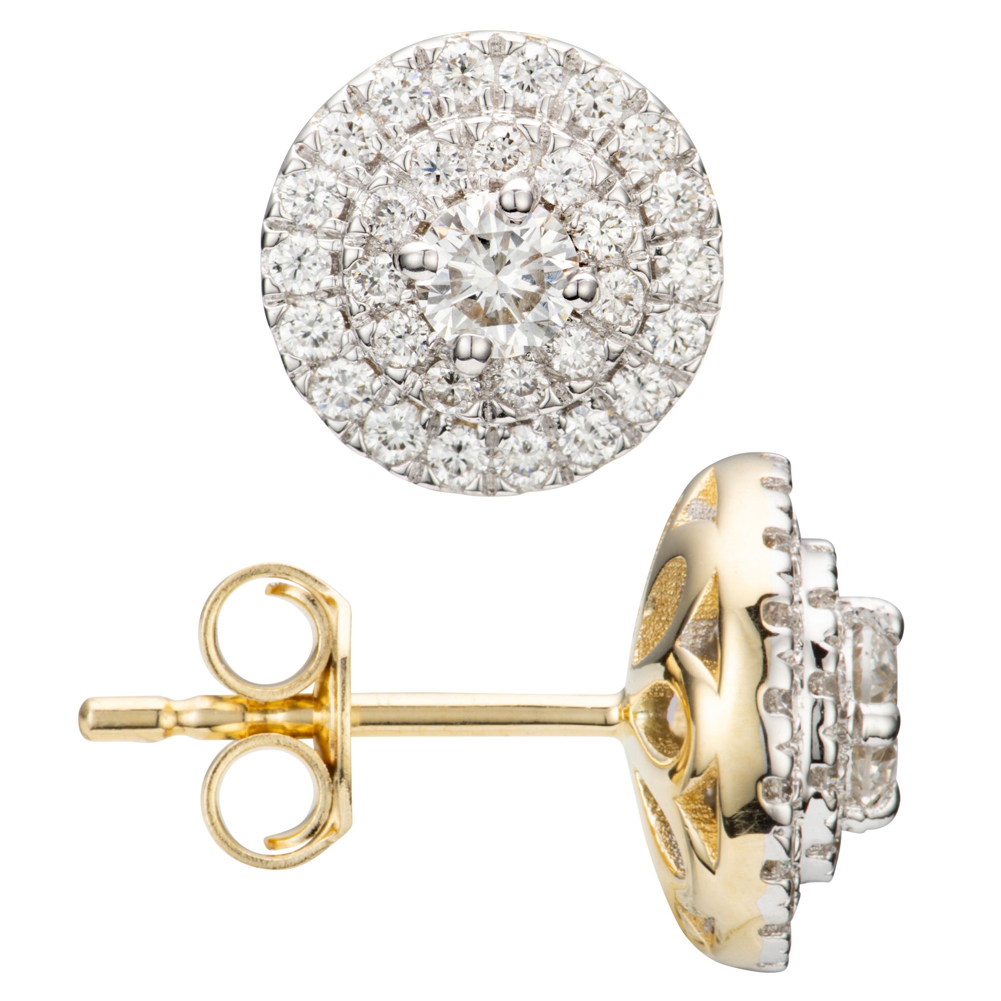 CANADIAN DIAMONDS Ohrstecker 60 Brillanten zus. ca. 0,75ct Gold 585