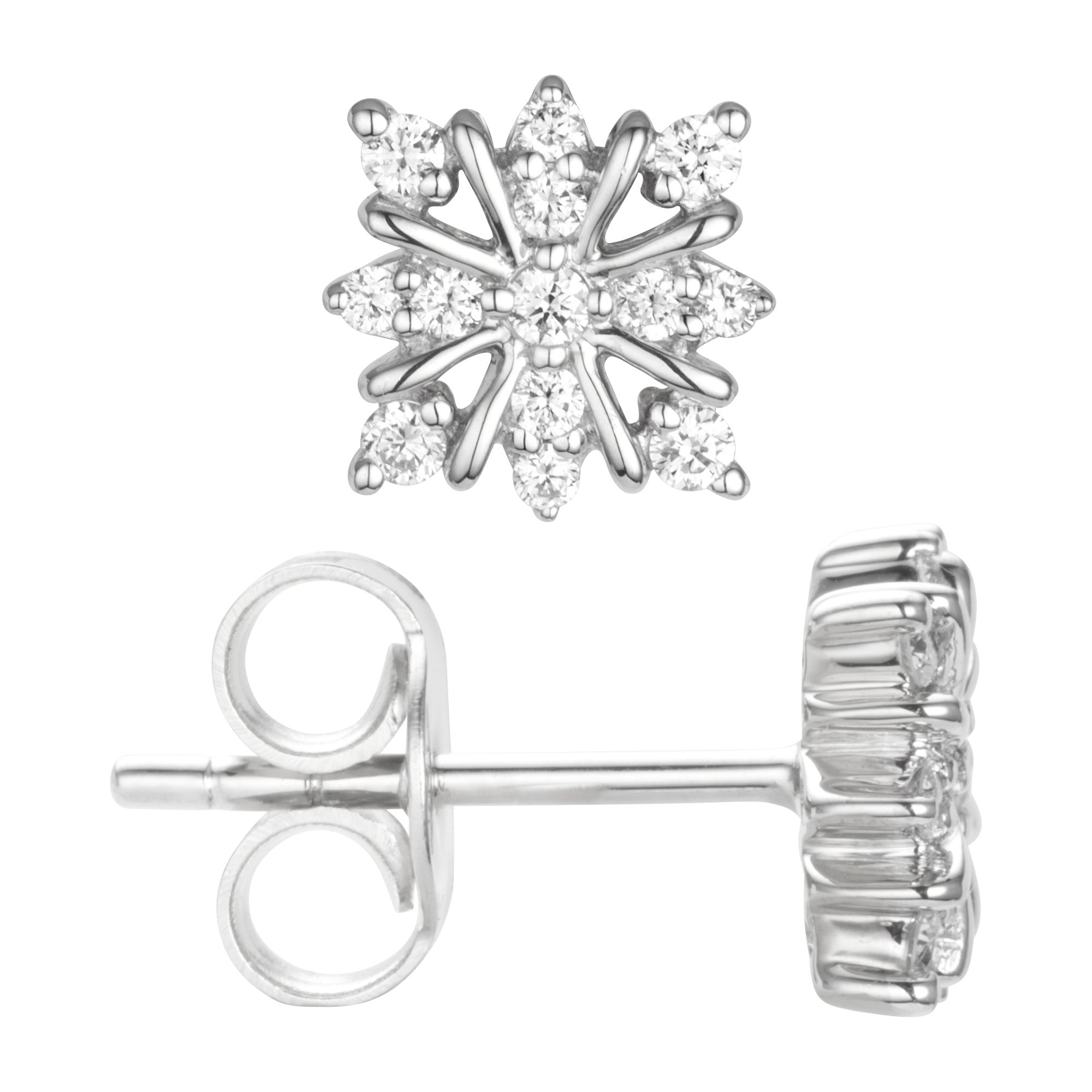 CANADIAN DIAMONDS Ohrstecker 26 Brillanten zus. ca. 0,26ct Gold 585