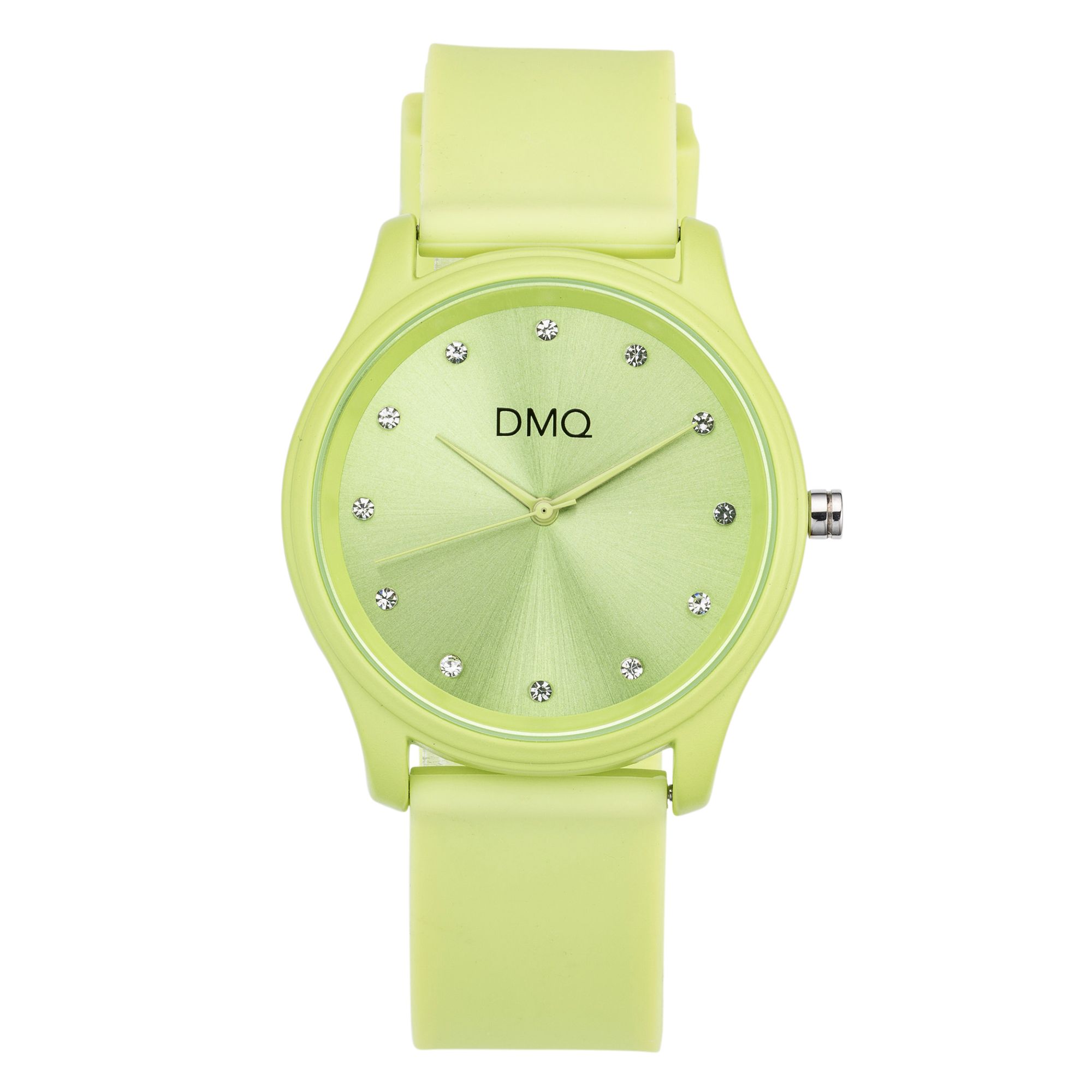 DIAMONIQUE® Damenuhr Quarzwerk = 0,12ct Silikonband