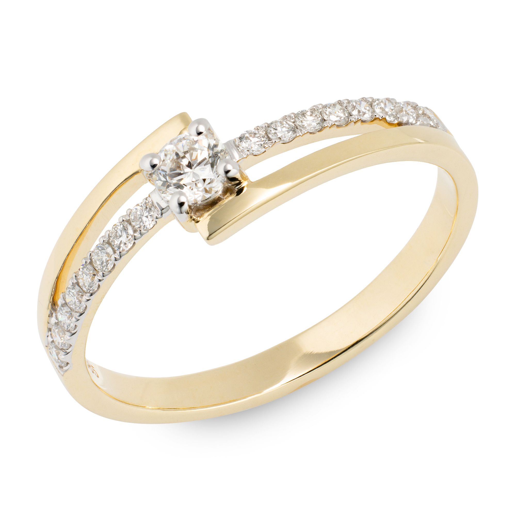 CANADIAN DIAMONDS Ring 17 Brillanten zus. ca. 0,30ct Gold 585