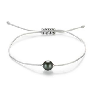 PLATINITY Armband Edelsteine Textilband Platin 950
