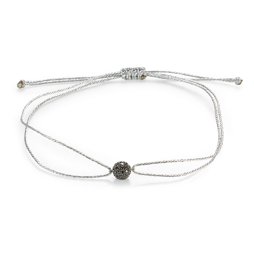 PLATINITY Armband Edelsteine Textilband Platin 950