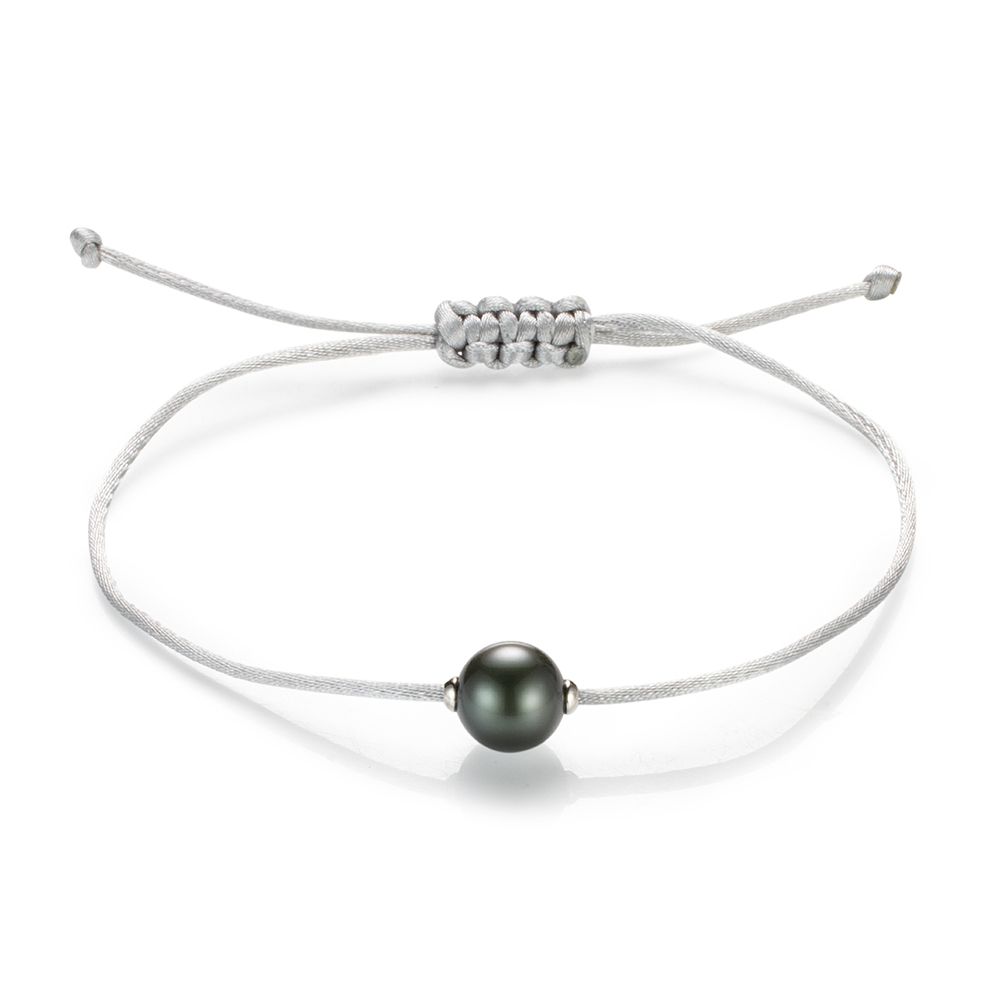 PLATINITY Armband Edelsteine Textilband Platin 950