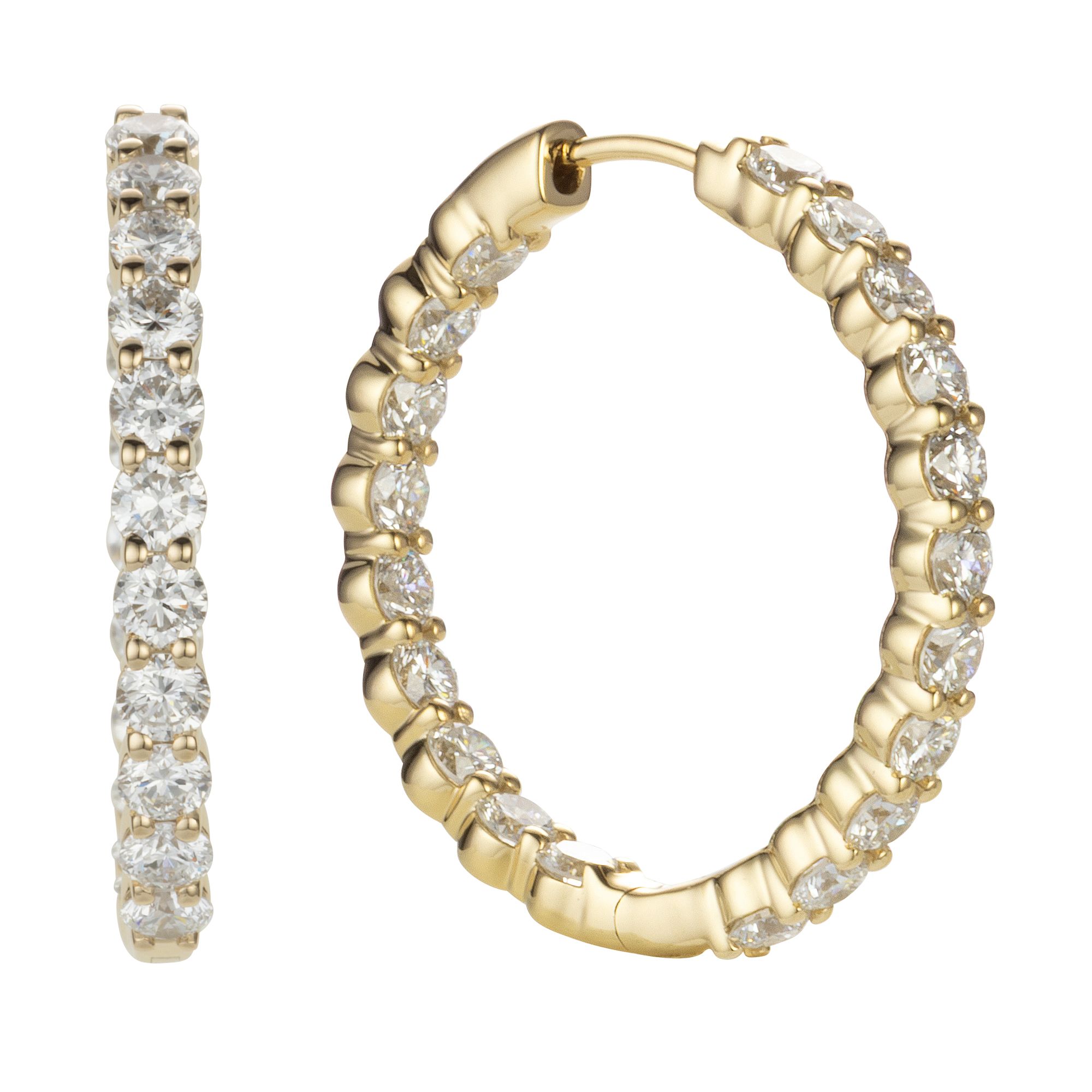 THOMAS & SOHN Lab Grown Brillanten 3,00ct Creolen Silber Palladio