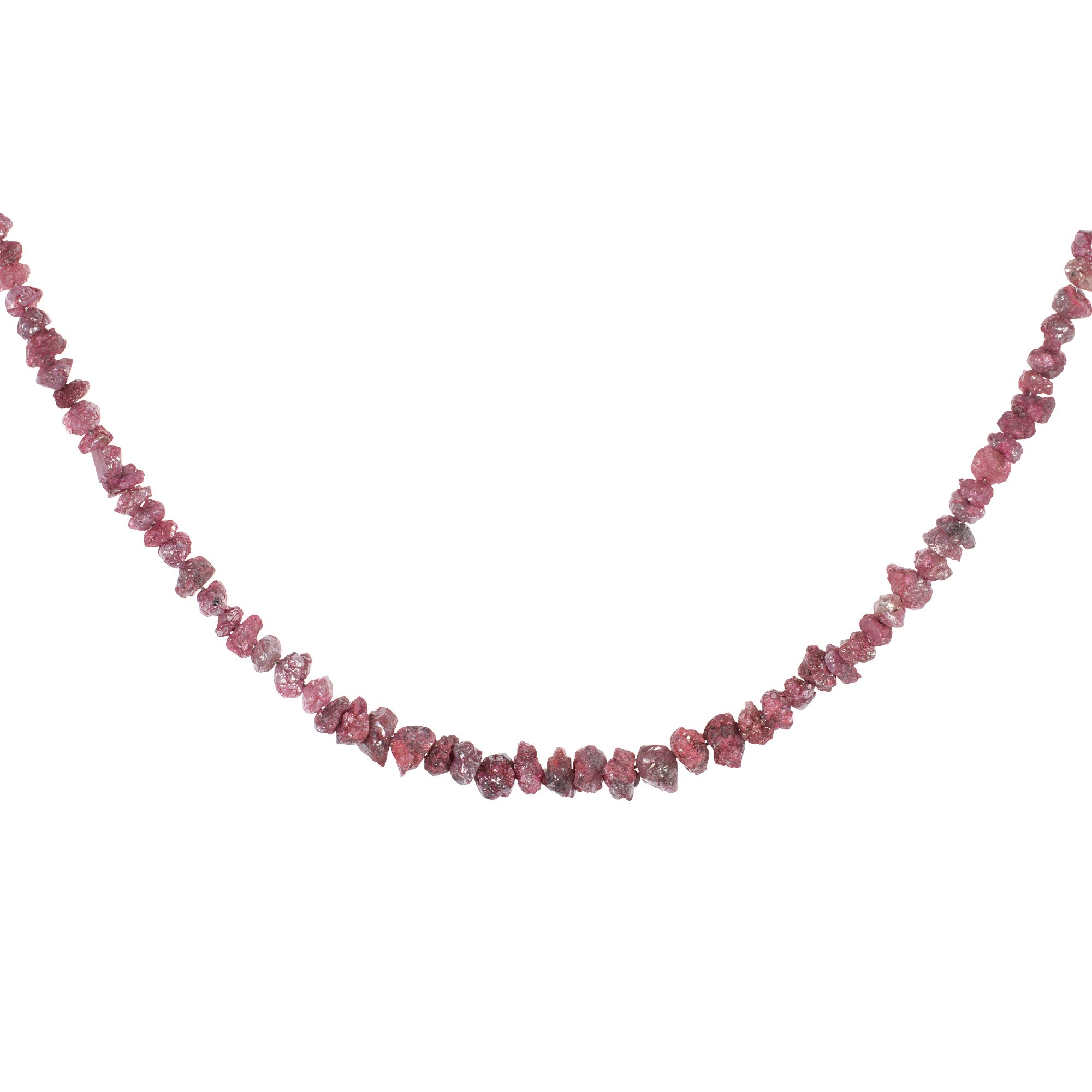 THOMAS & SOHN Rohdiamant Collier zus. ca. 20,00ct Silber rhodiniert