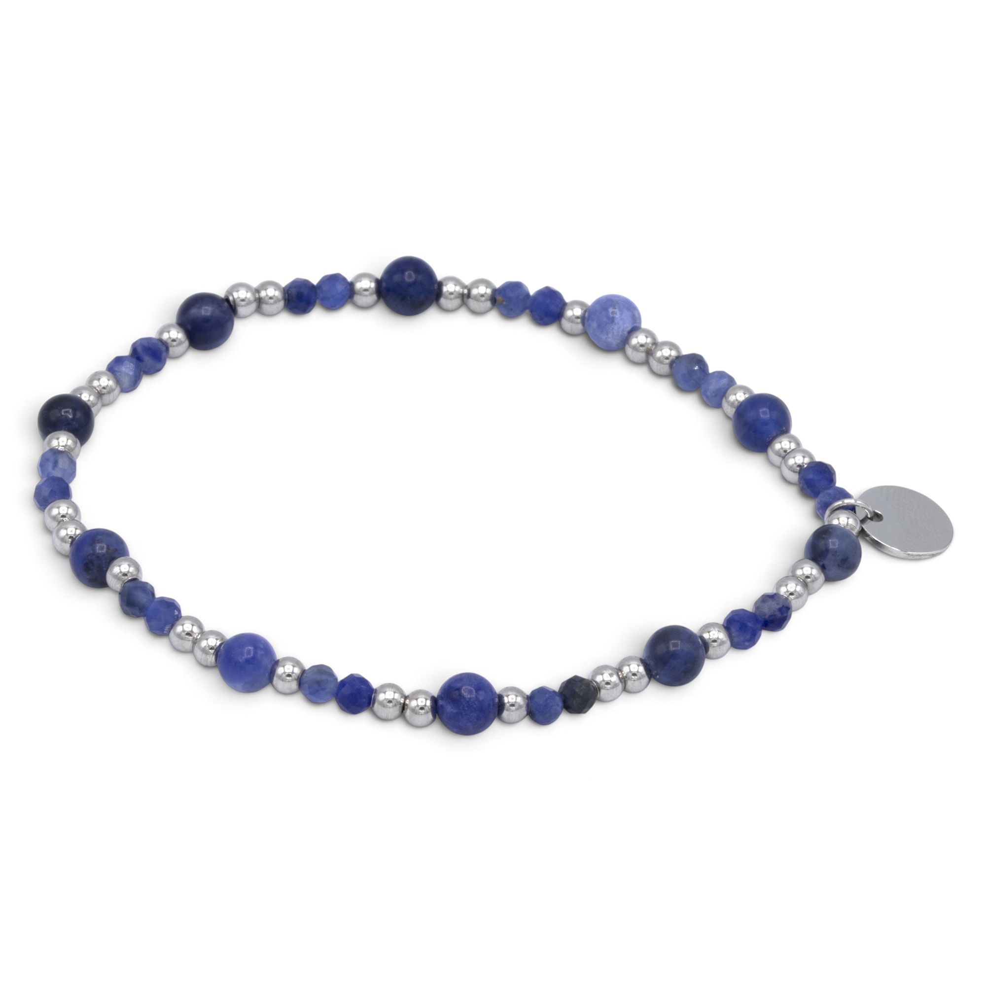 MONESSA Armband Edelsteine flexibel poliert