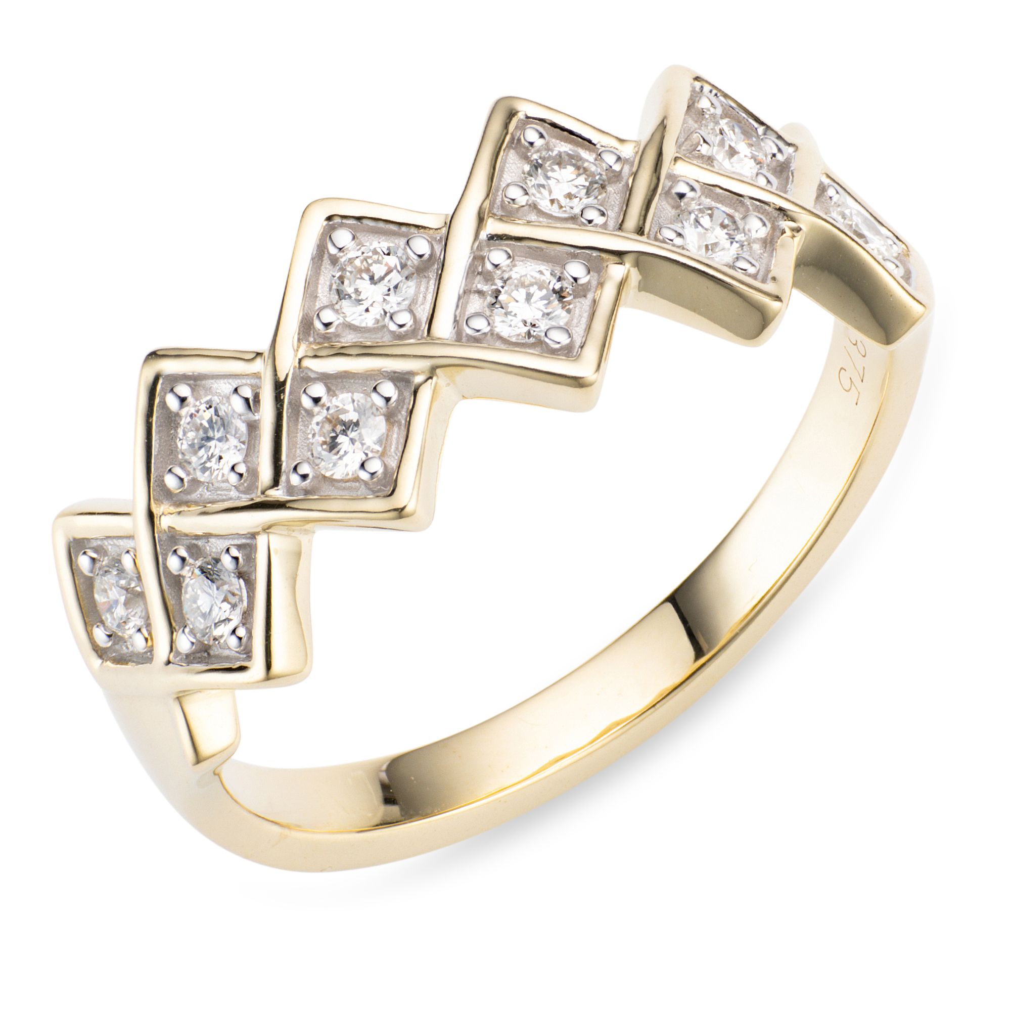 DIAMOUR Ring 10 Brillanten zus. ca. 0,25ct Gold 375