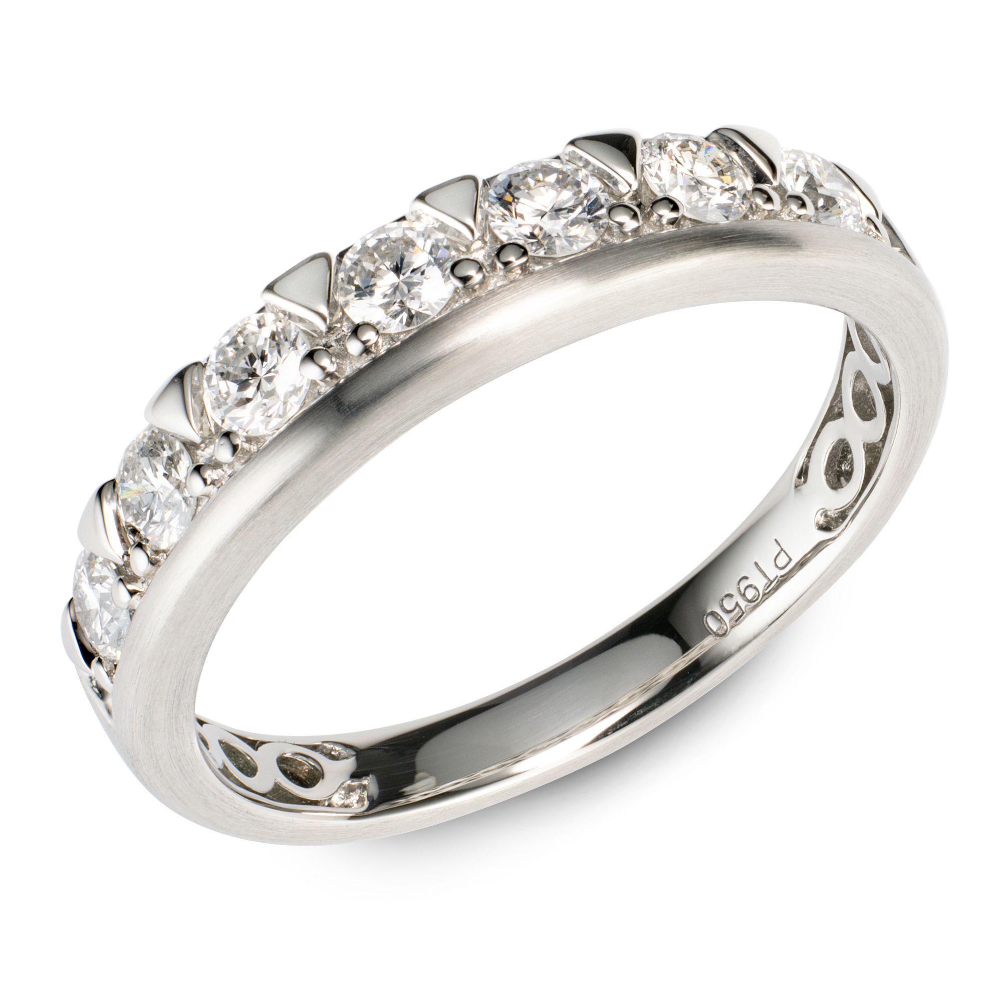 PLATINITY Ring 7 Brillanten zus. ca. 0,50ct Platin 950