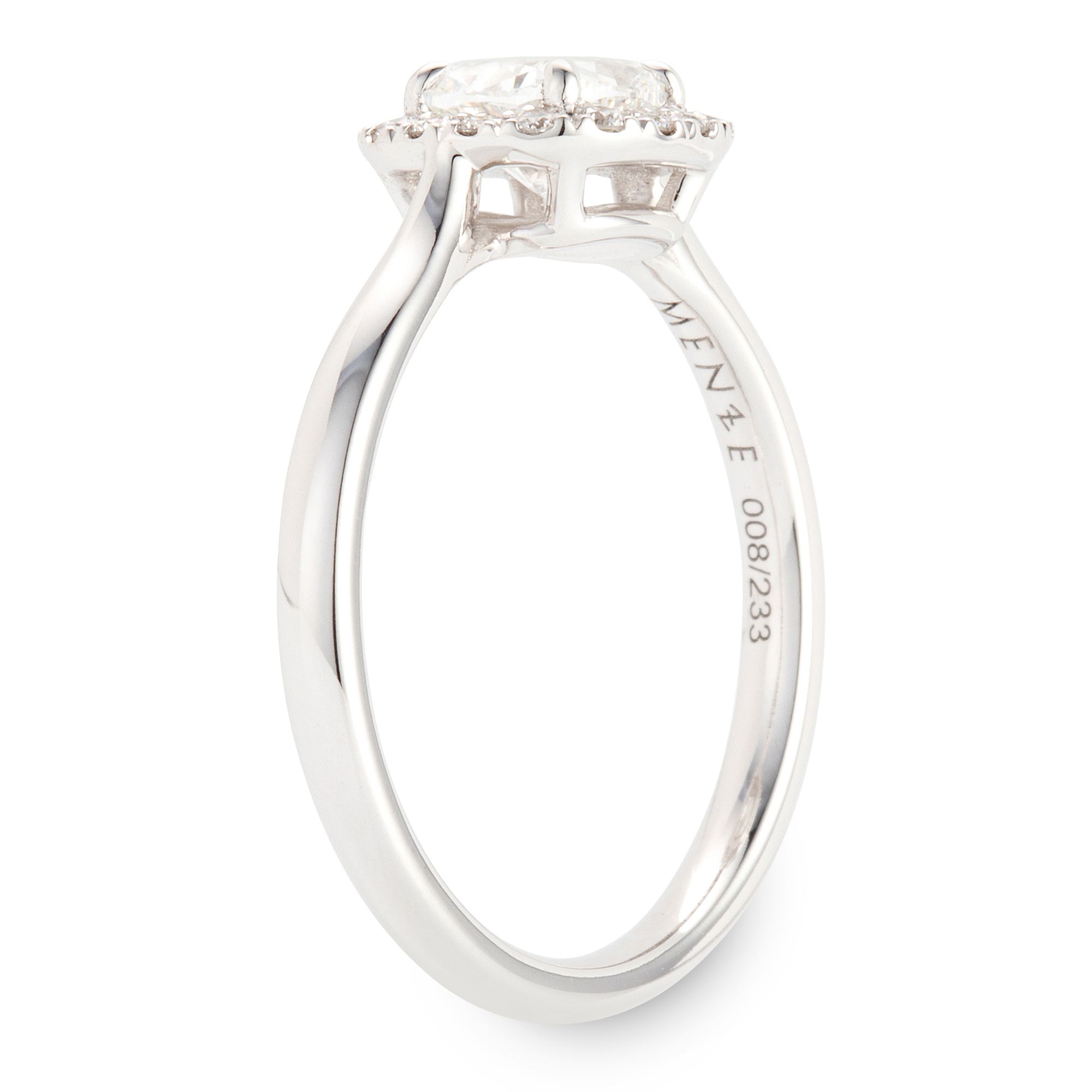 MENZE DIAMONDS HaloCushionRing 17 Diamanten 0,85ct Laboratory Grown Weißgold 750 QVC.de