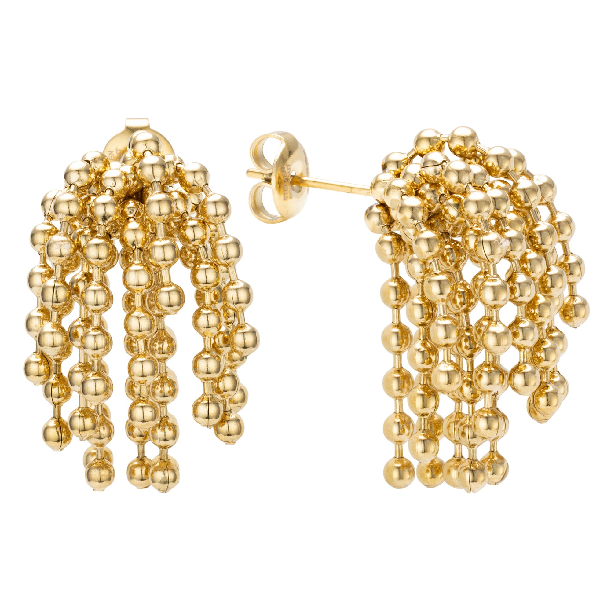 STEFFEN SCHRAUT Ohrhänger Kugeldesign poliert Edelstahl