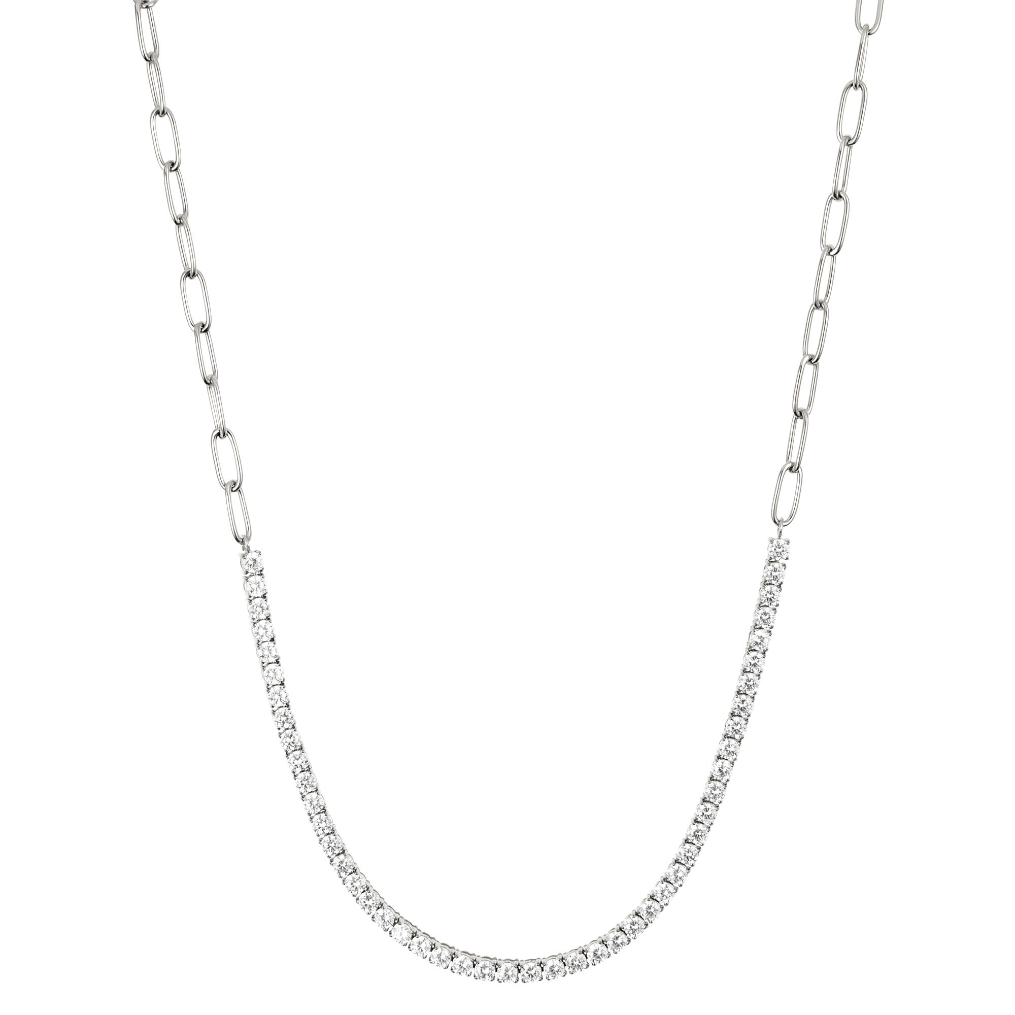 DIAMONIQUE® Collier = 4,80ct Brillantschliff Edelstahl