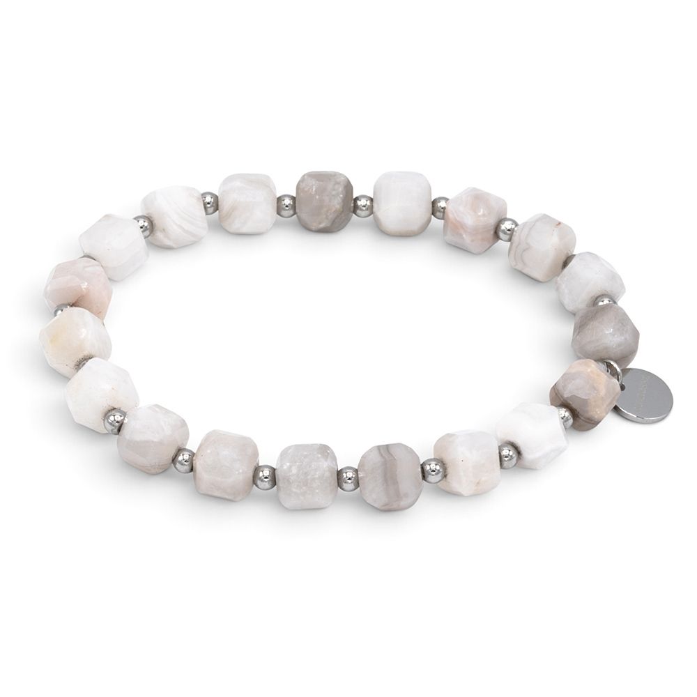 MONESSA Armband flexibel Edelsteine poliert
