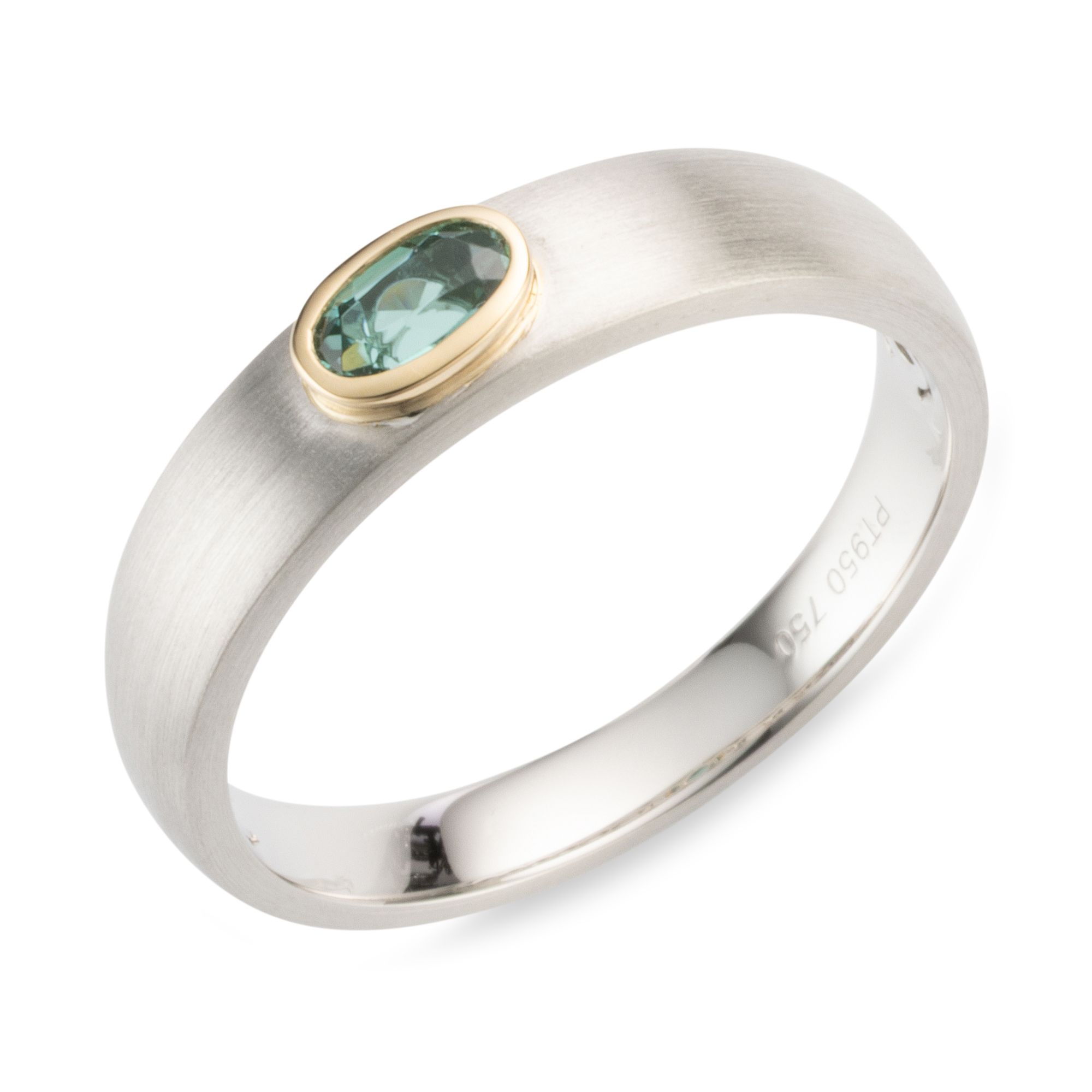 PLATINITY Ring 1 grüner Turmalin ca. 0,25ct Platin 950/Gold 750