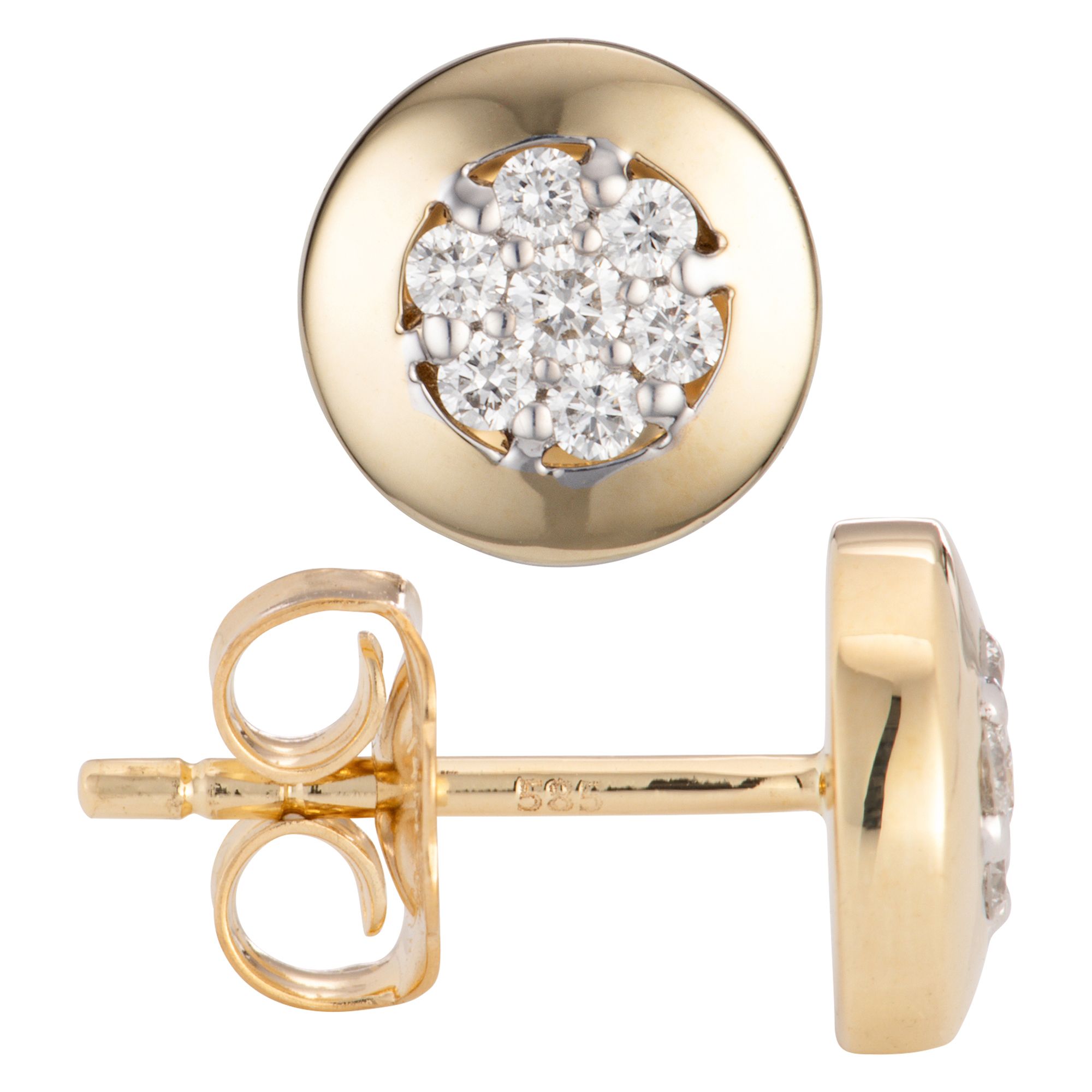 CANADIAN DIAMONDS Ohrstecker 14 Brillanten zus. ca. 0,23ct Gold 585