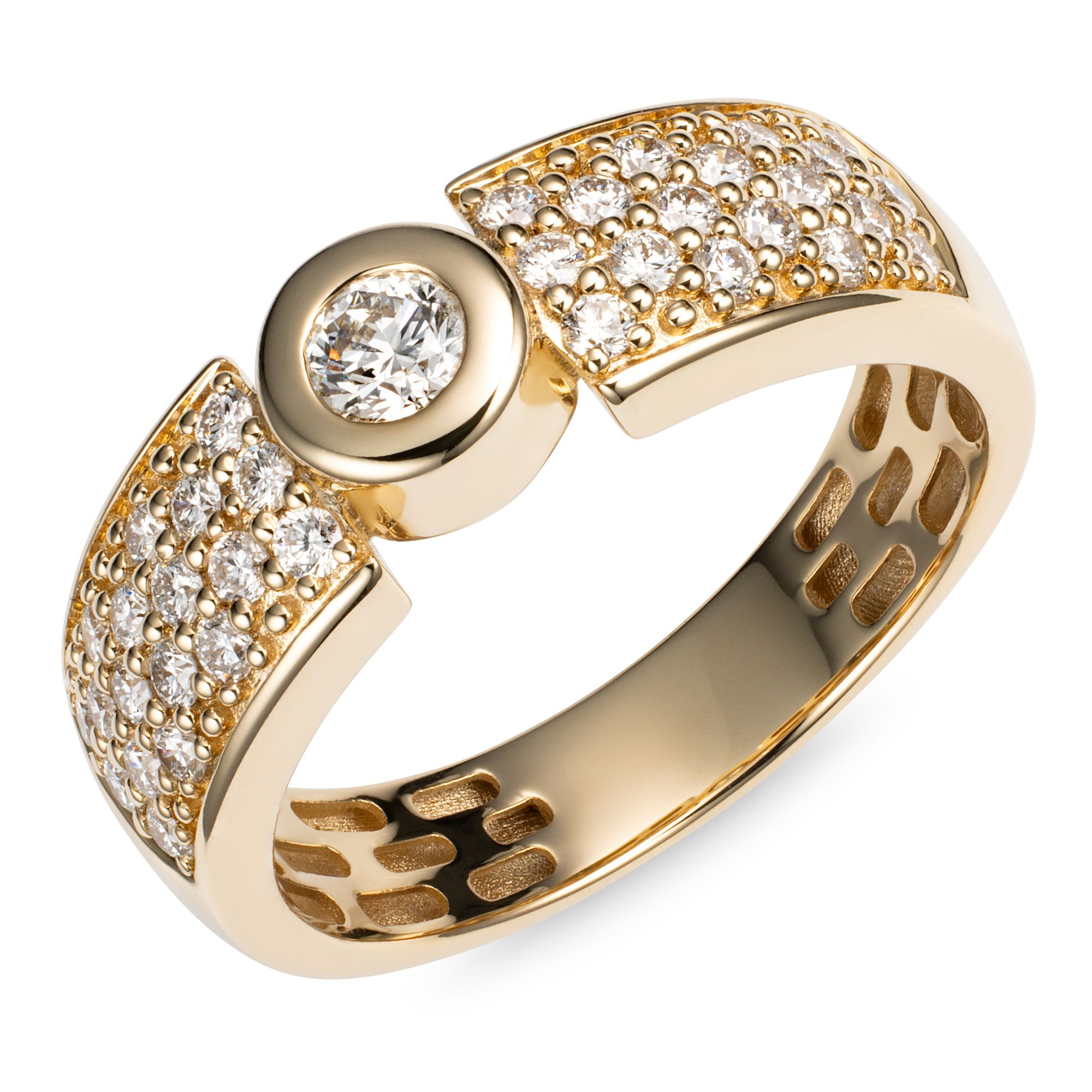 CANADIAN DIAMONDS Ring 37 Brillanten zus. ca. 0,70ct Gold 585