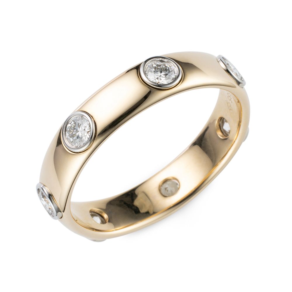 CANADIAN DIAMONDS Eternity-Ring 7 Brillanten zus. ca. 0,50ct Gold 585