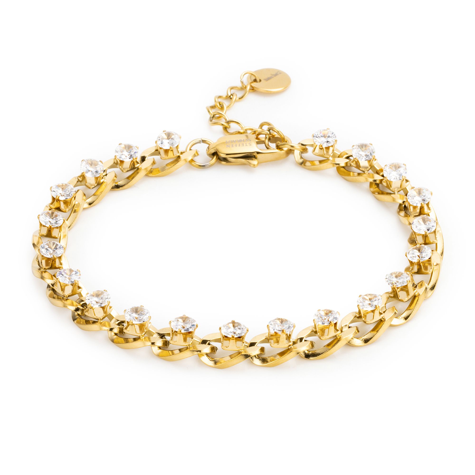 STEFFEN SCHRAUT Armband Zirkonia poliert Edelstahl