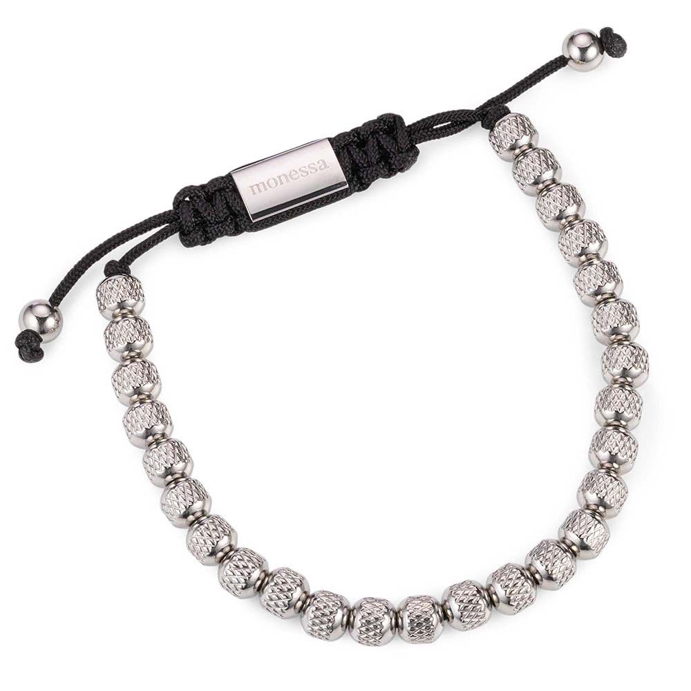MONESSA Armband Nylon Makramee-Armband Edelstahl größenverstellbar