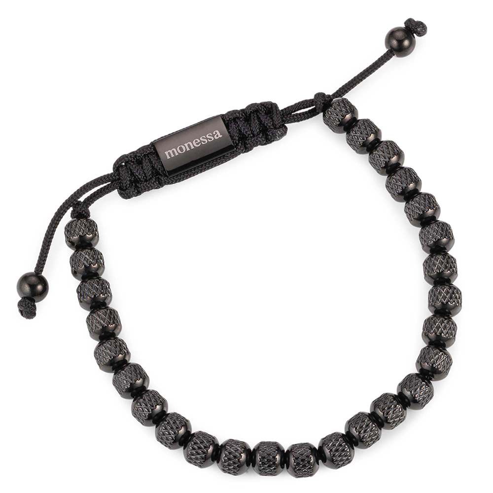 MONESSA Armband Nylon Makramee-Armband Edelstahl größenverstellbar