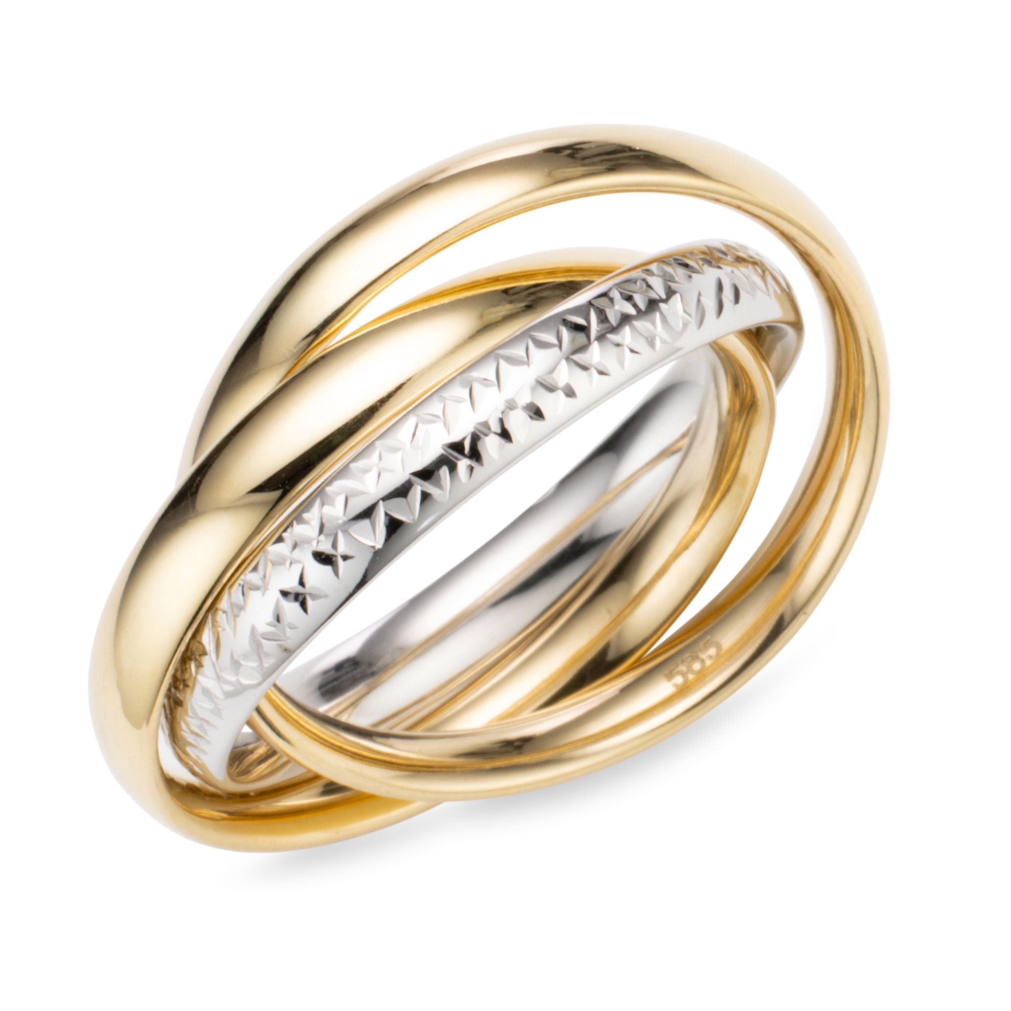 GOLDRAUSCH Rollring poliert/diamantiert mind. 1,8g Gold 585