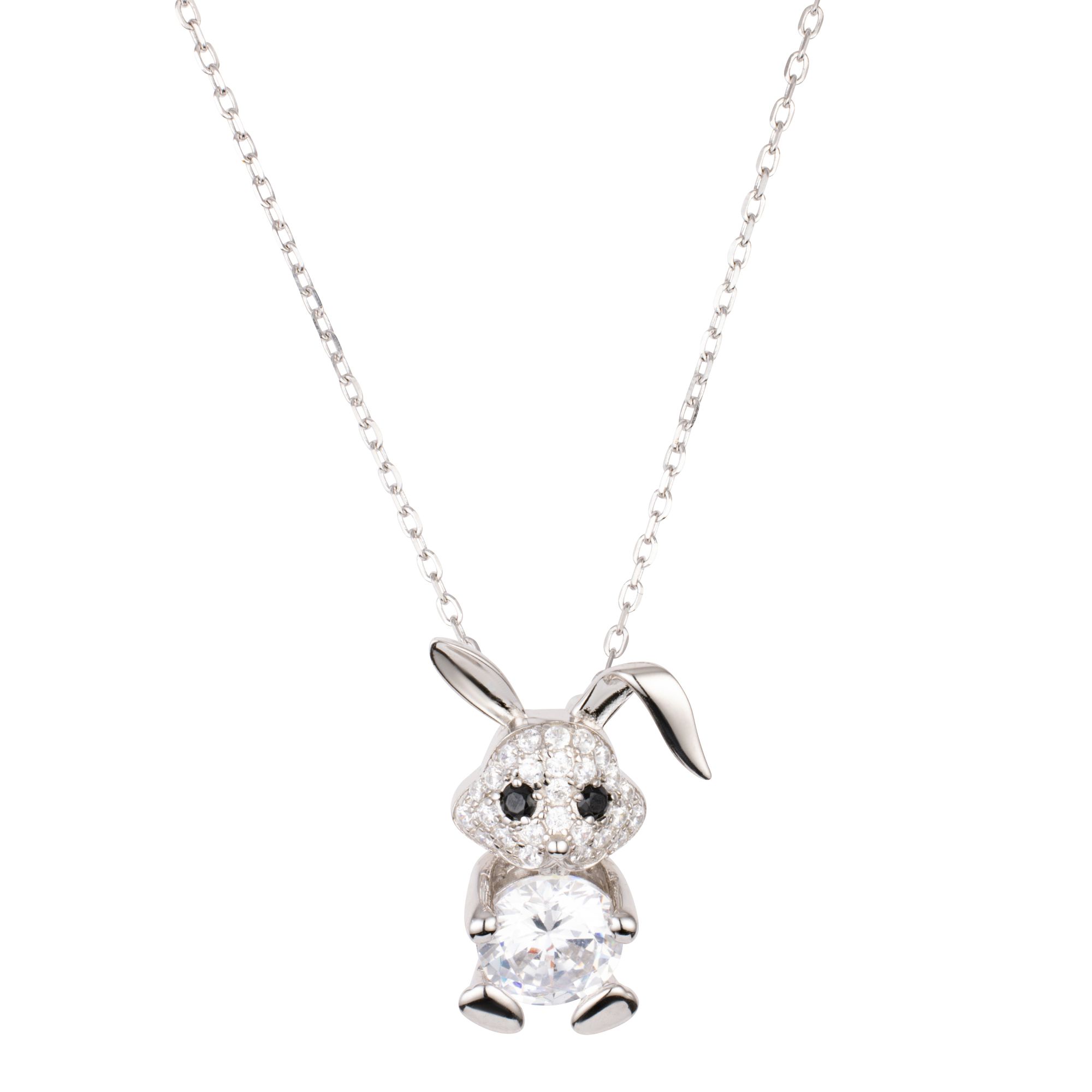 DIAMONIQUE® Anhänger mit Kette = 1,79ct Brillantschliff Silber 925