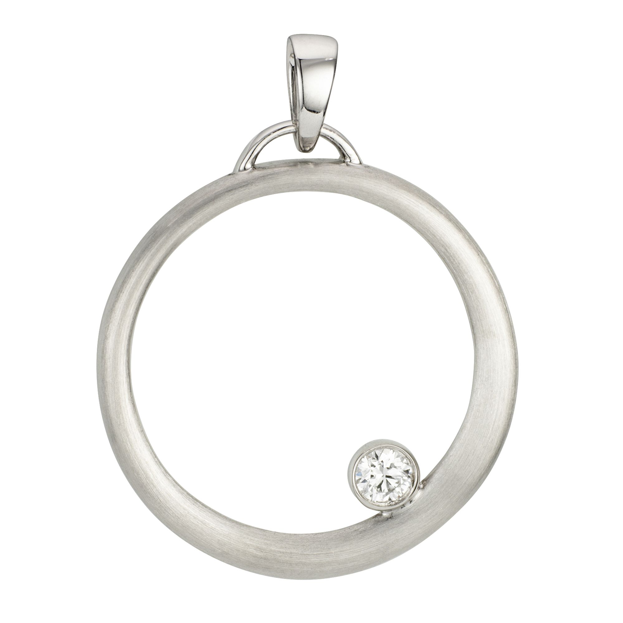 PLATINITY Anhänger 1 Brillant ca. 0,08ct Feines Weiß/SI Platin 950