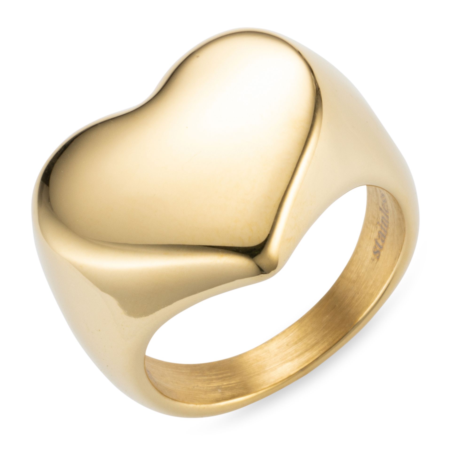 STEFFEN SCHRAUT Herz Ring poliert Edelstahl