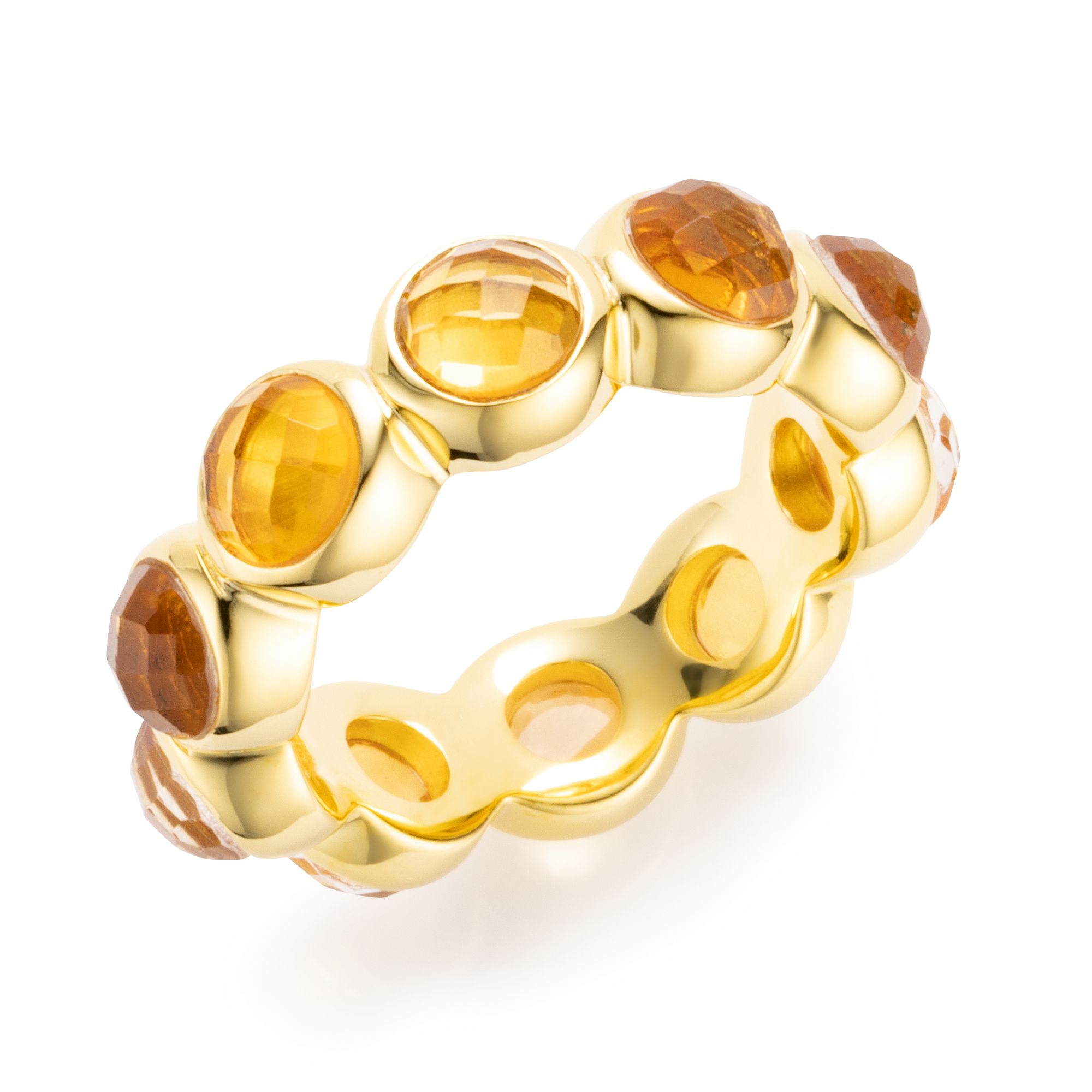 THOMAS & SOHN beh. Quarze 4,95ct Ring Checkerboard Silber 925