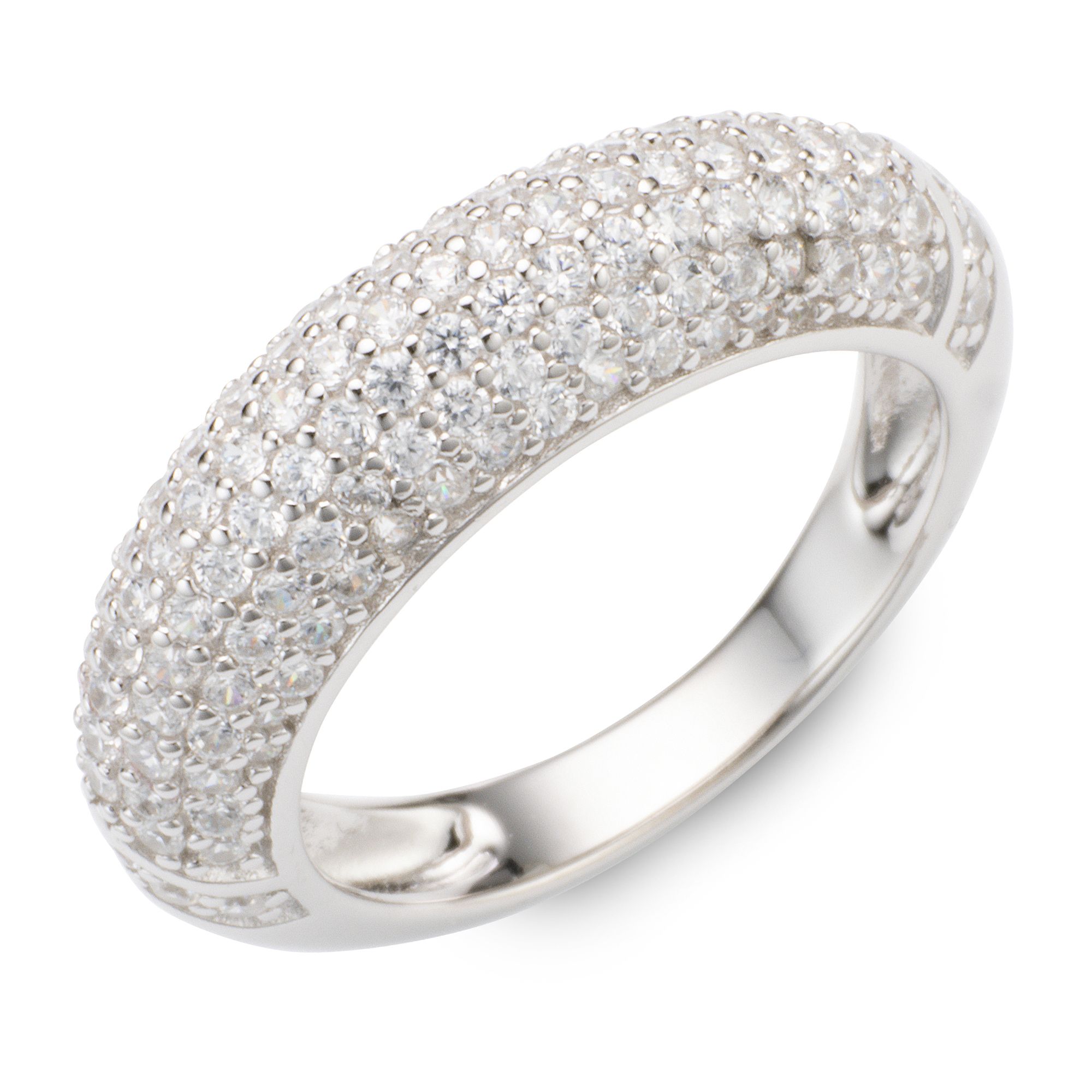  DIAMONIQUE® Ring = 1,40ct Brillantschliff Silber rhodiniert