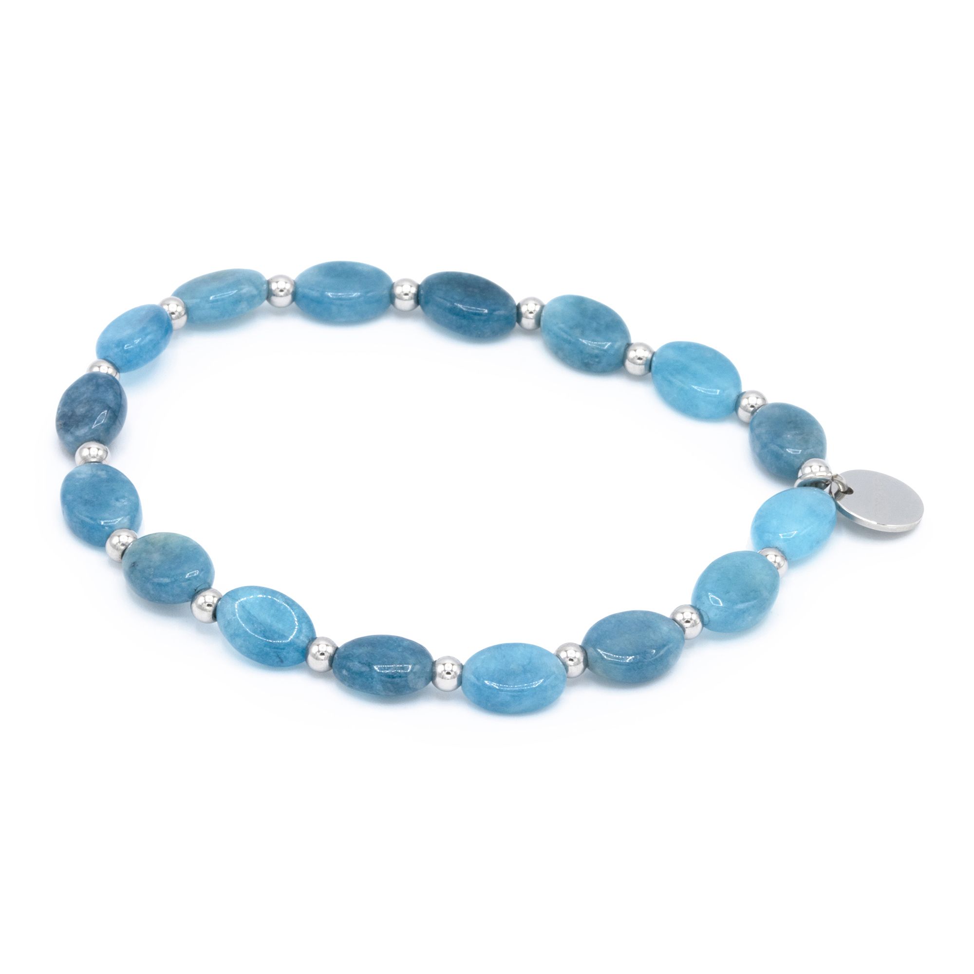 MONESSA Armband Edelsteine flexibel Edelstahl