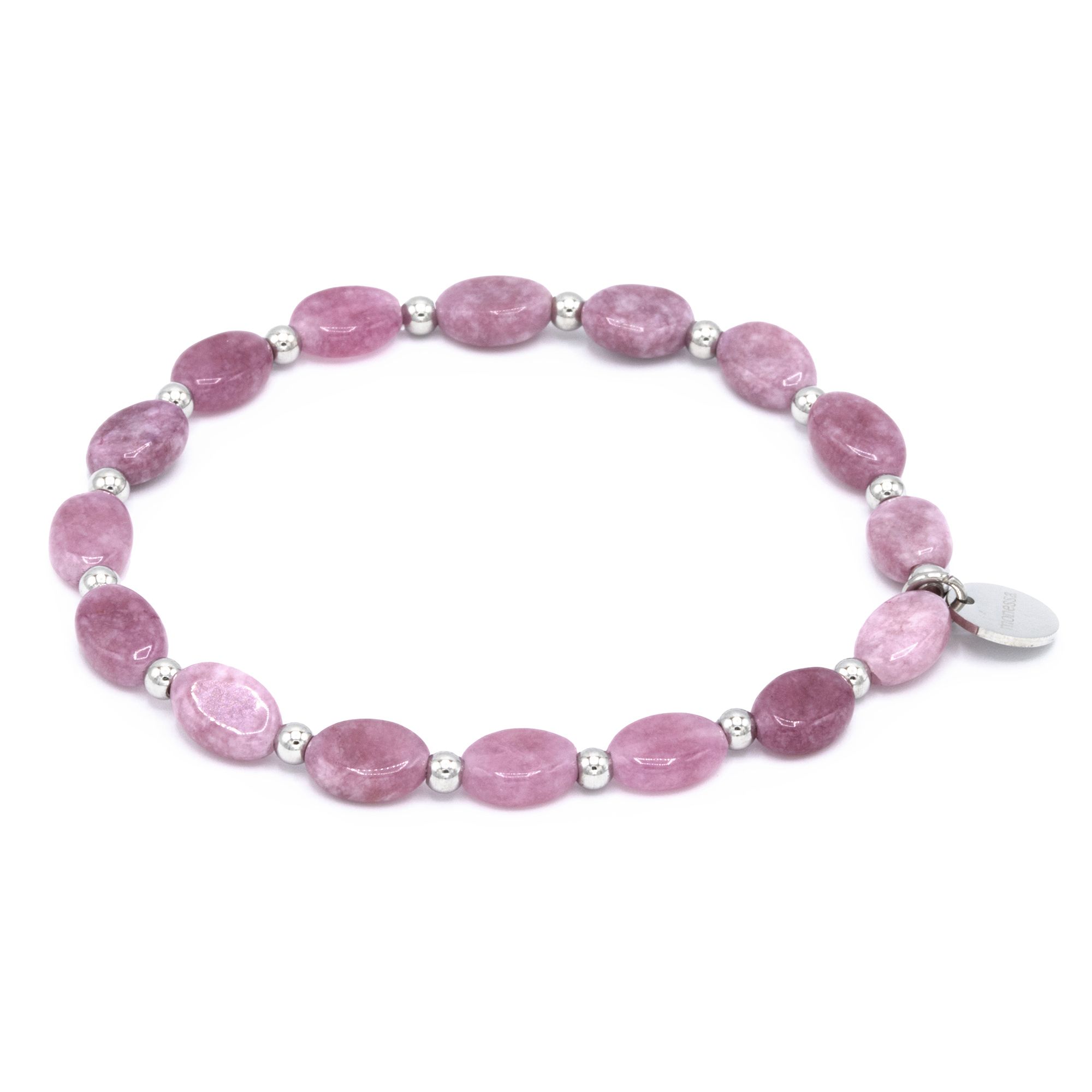 MONESSA Armband Edelsteine flexibel Edelstahl