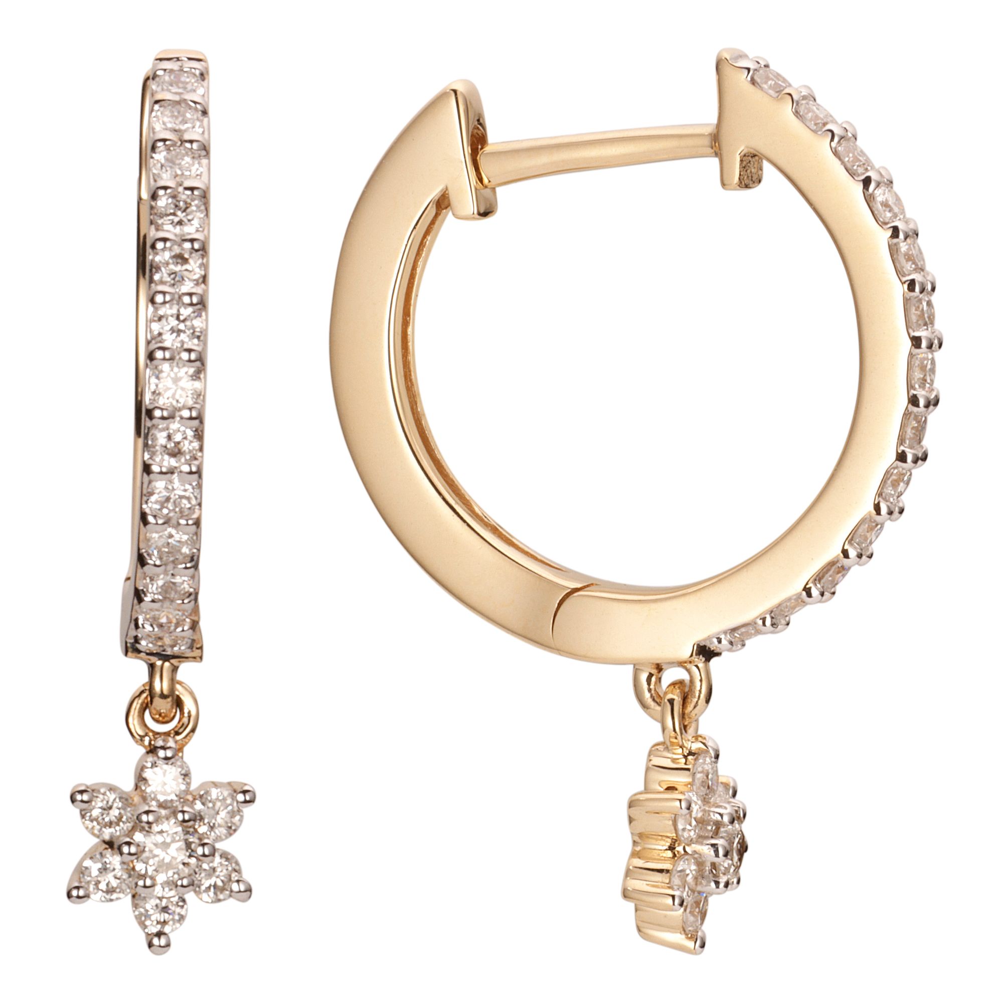 CANADIAN DIAMONDS Creolen 40 Brillanten zus. ca. 0,27ct Gold 585