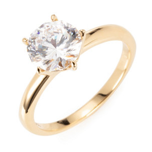 DIAMONIQUE® Ring = 2,00ct Brillantschliff Silber 925 - 609777