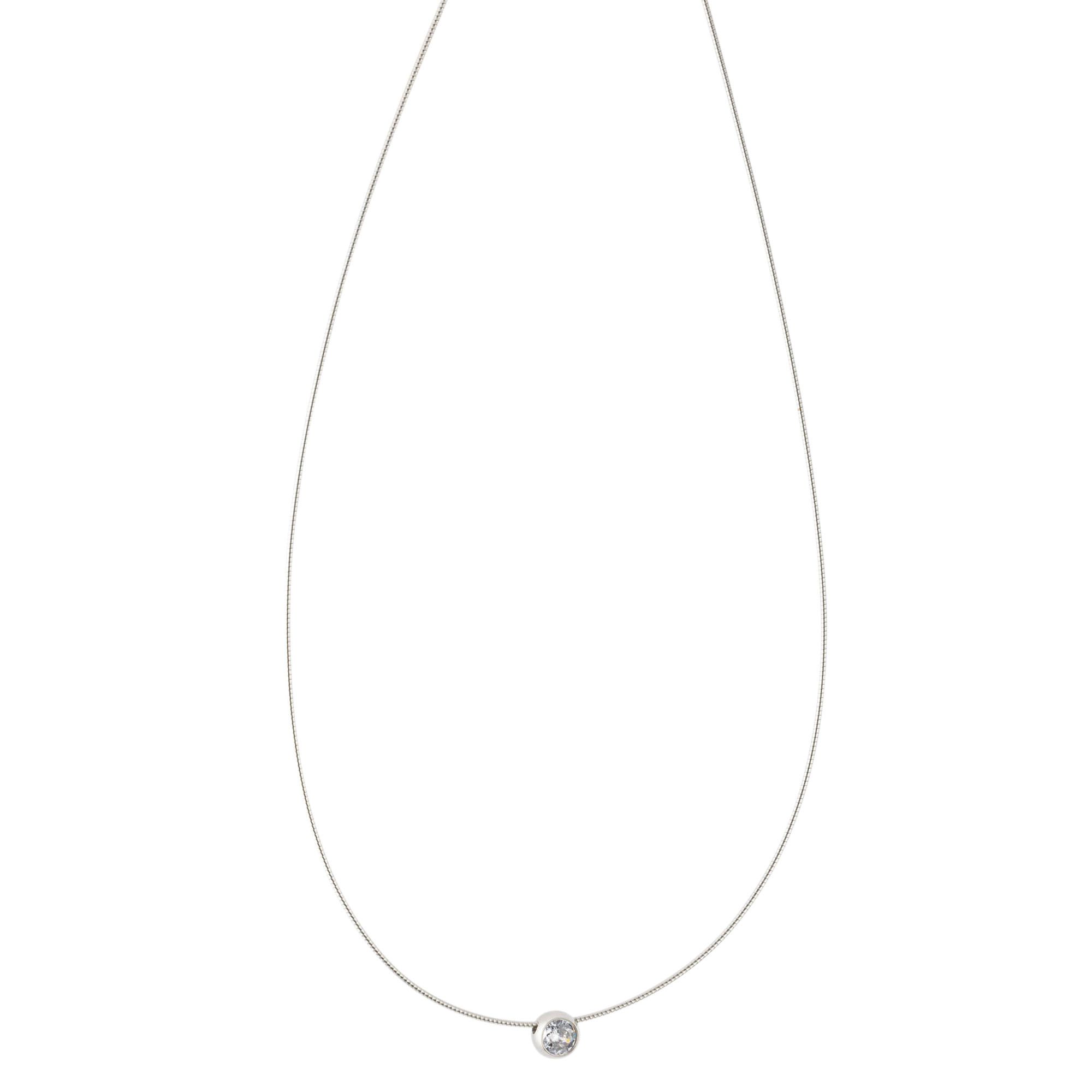 DIAMONIQUE® Gleiter mit Omegareif = 1,00ct Brillantschliff Edelstahl