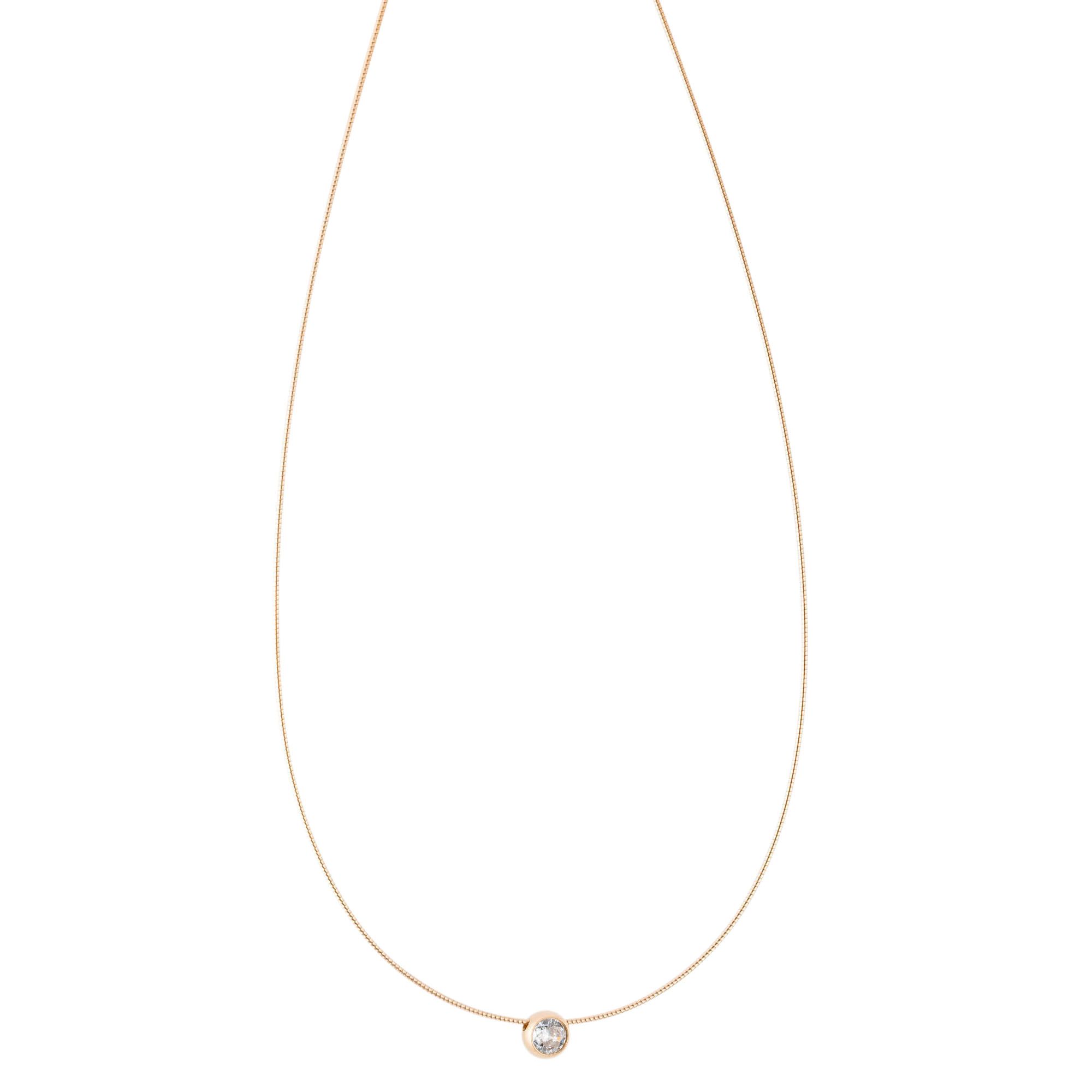 DIAMONIQUE® Gleiter mit Omegareif = 1,00ct Brillantschliff Edelstahl