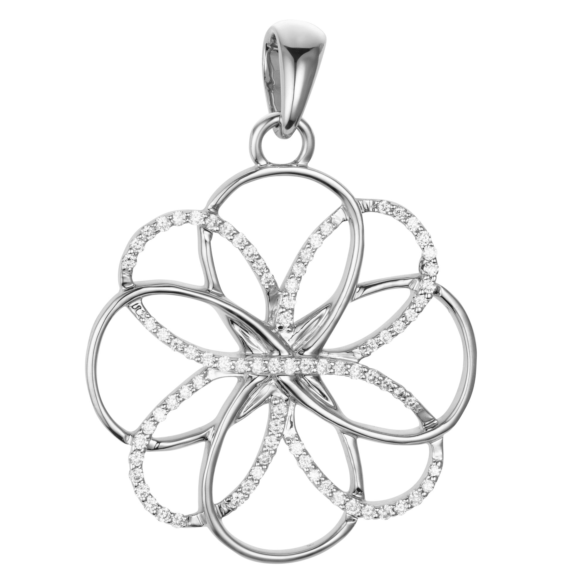 DIAMOUR Anhänger 80 Brillanten zus. ca. 0,29ct Gold 585