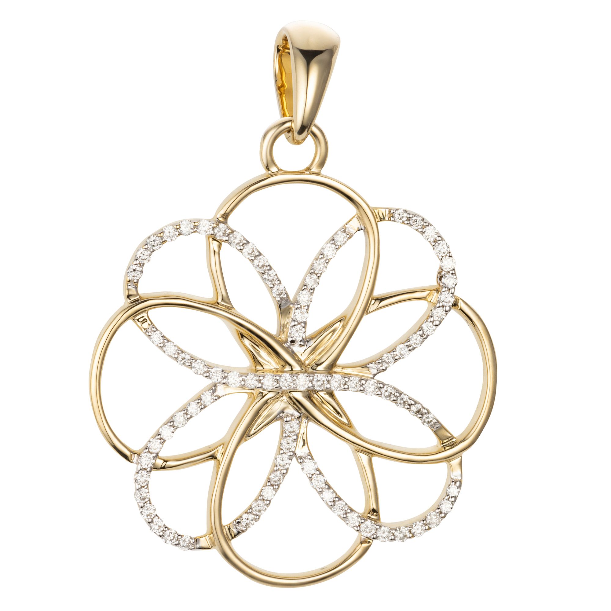 DIAMOUR Anhänger 80 Brillanten zus. ca. 0,29ct Gold 585