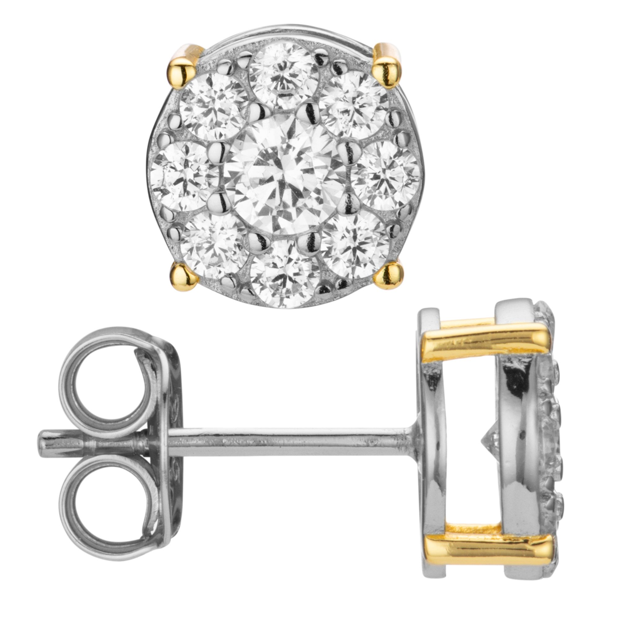 DIAMONIQUE® Ohrstecker = 0,80ct Brillantschliff Silber 925
