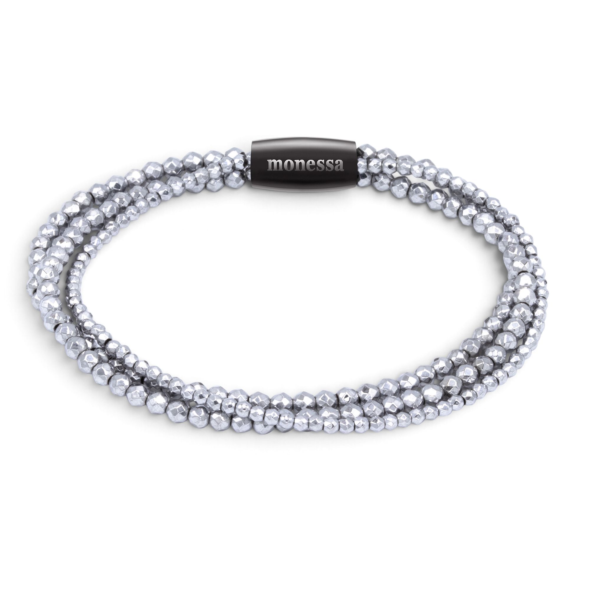 MONESSA Armband 3-Strang Edelsteine Magnetverschluss