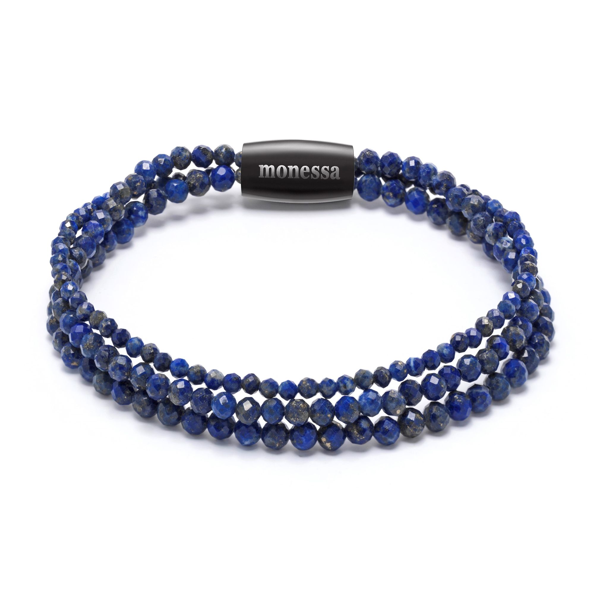 MONESSA Armband 3-Strang Edelsteine Magnetverschluss