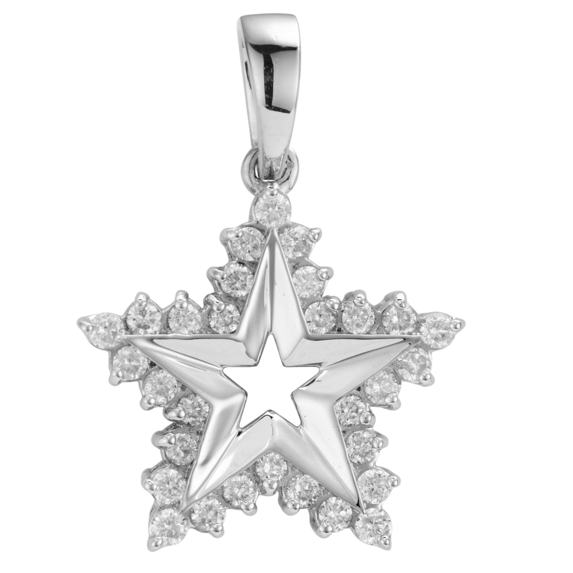 DIAMOUR Stern-Anhänger 30 Brillanten zus. ca. 0,20ct Gold 375