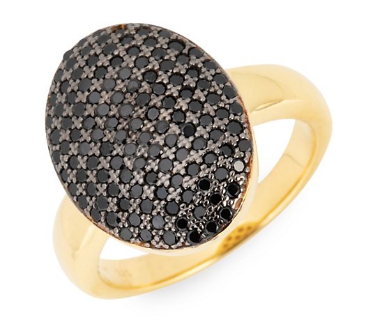 ROYELLE schwarzer Spinell Ring zus. ca. 0,75ct Silber 925