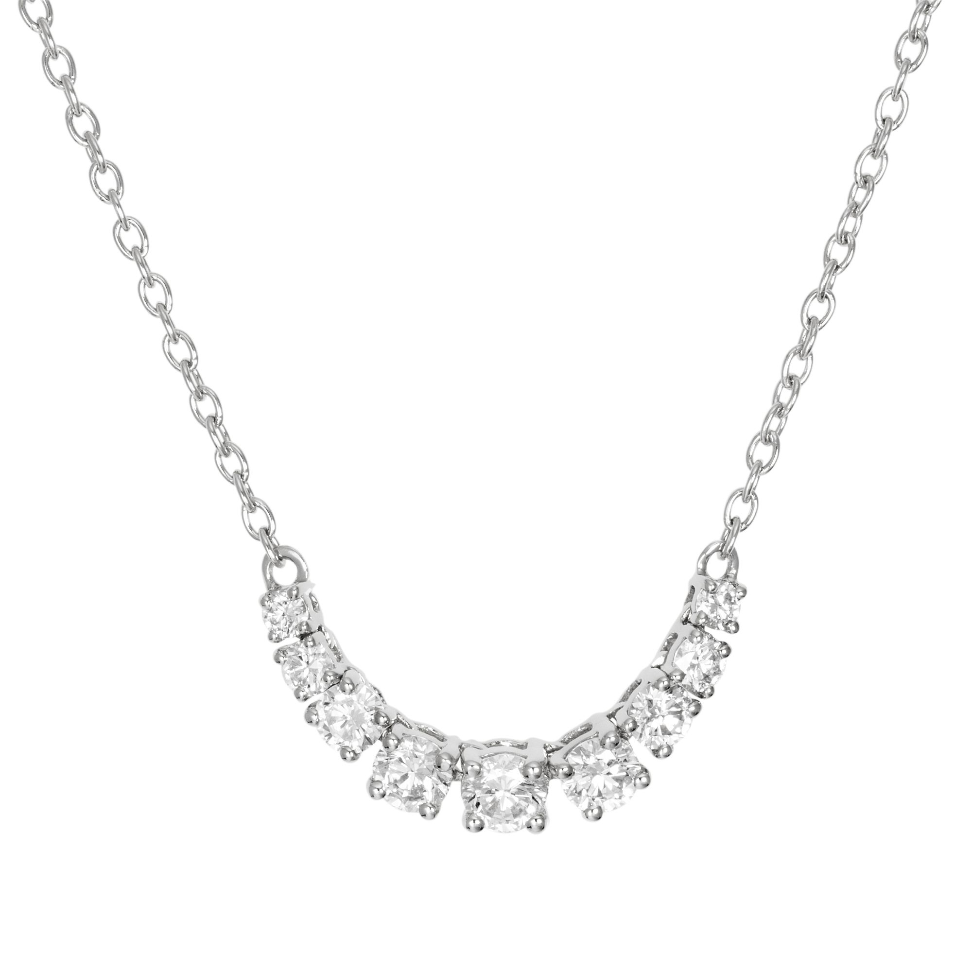 DIAMOUR Collier 9 Brillanten zus. ca. 0,44ct Gold 585