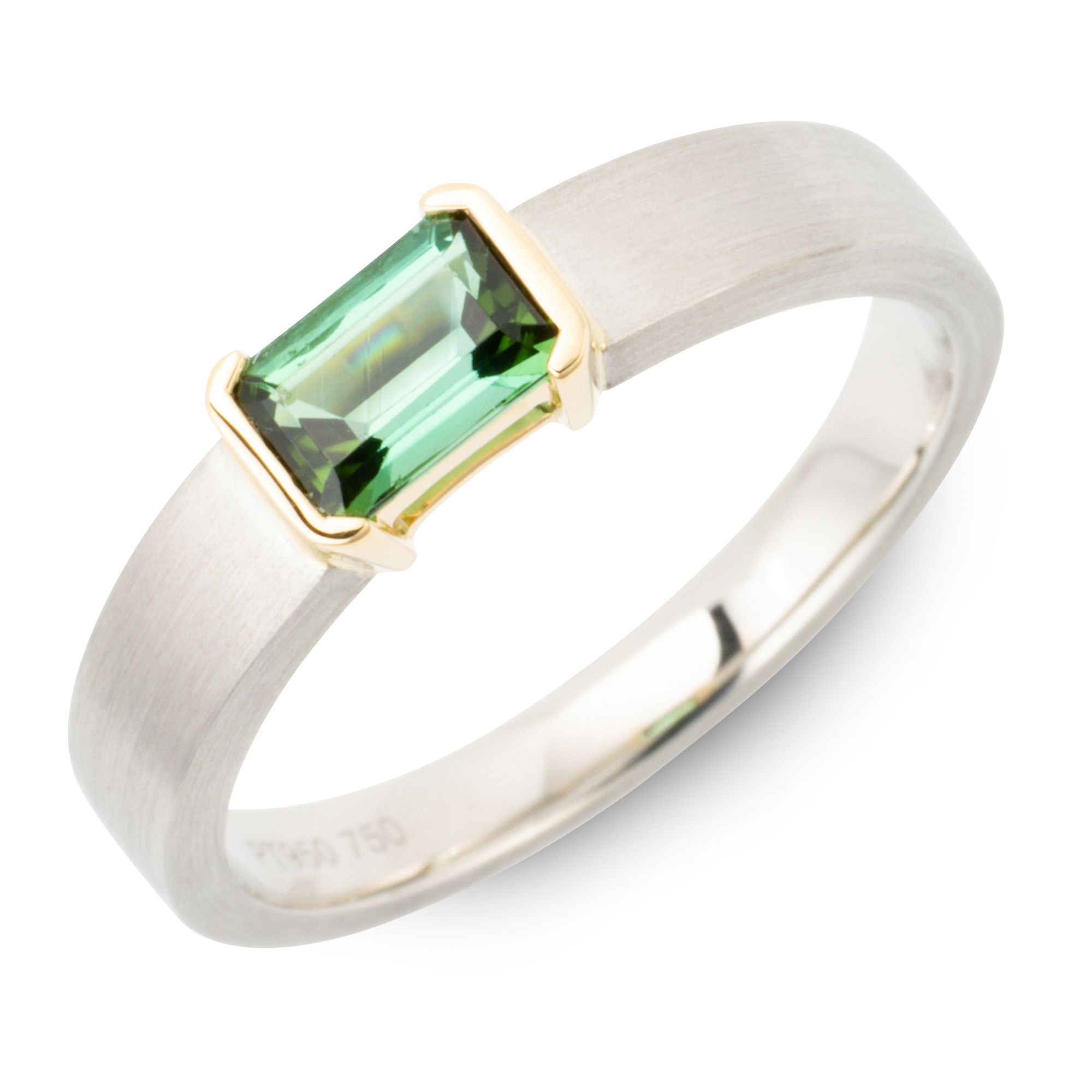 PLATINITY Ring 1 grüner Turmalin ca. 0,55ct Platin 950/Gold 750