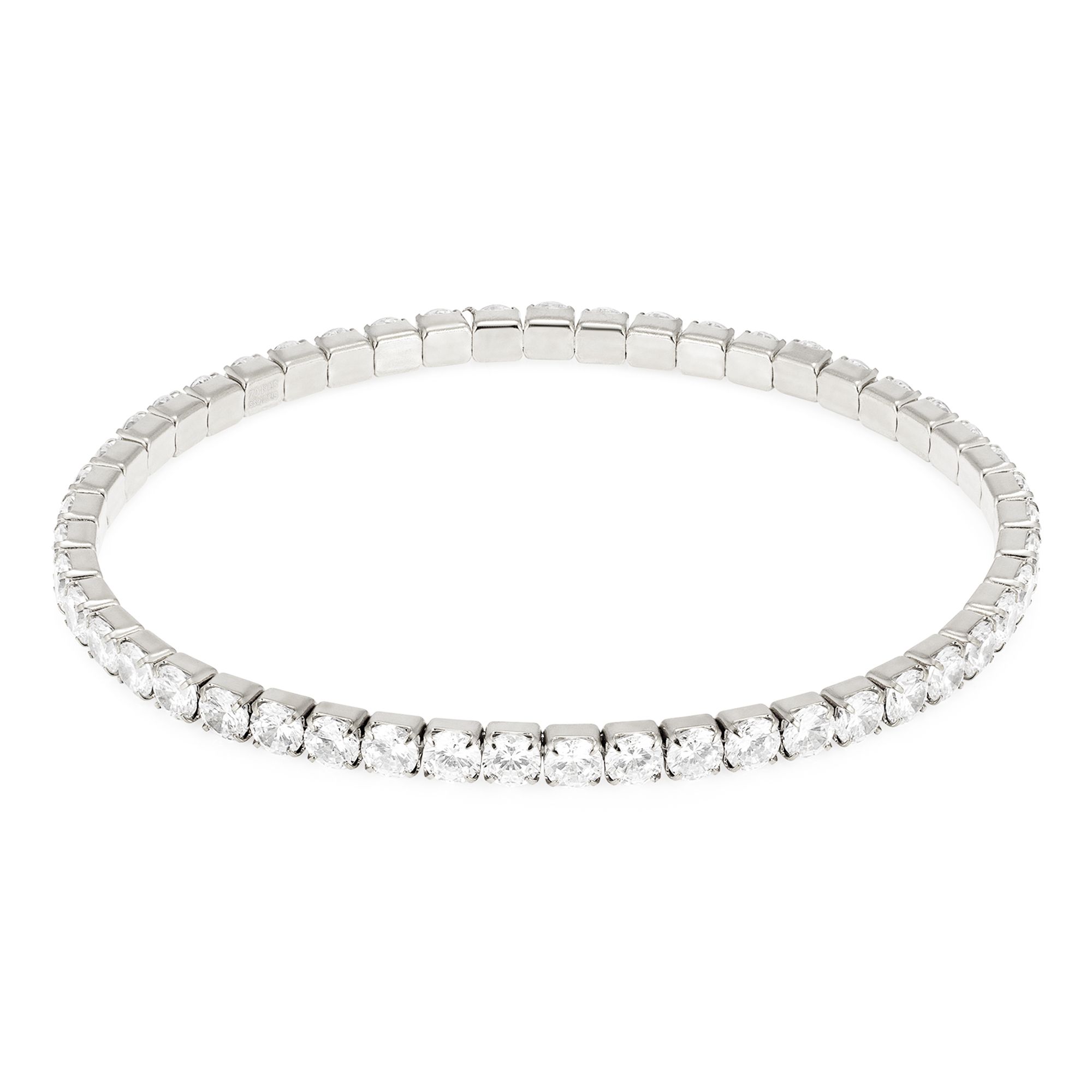 DIAMONIQUE® Armband, flexibel mind. = 11,00ct Brillantschliff Edelstahl